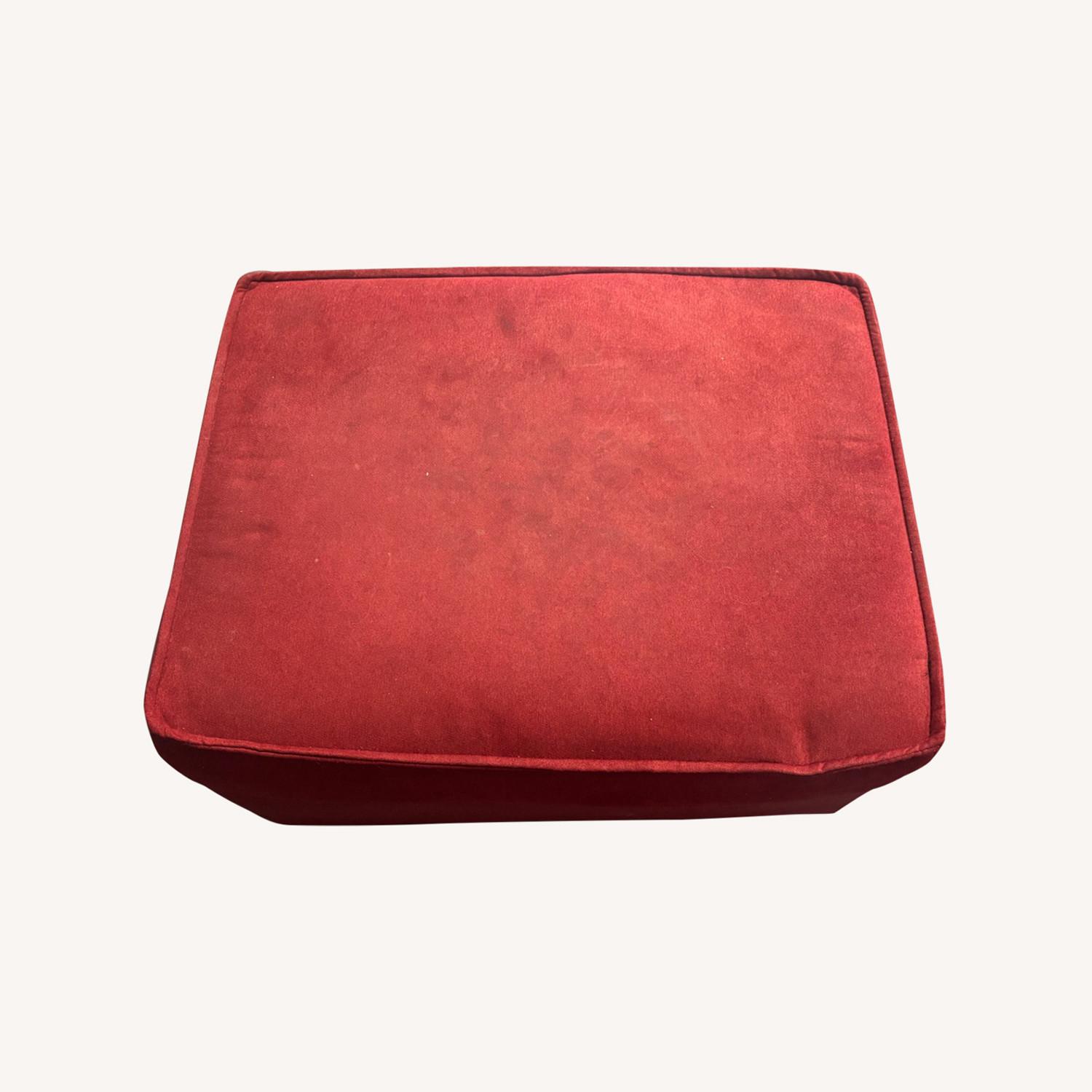 Red Storage Ottoman - image-0