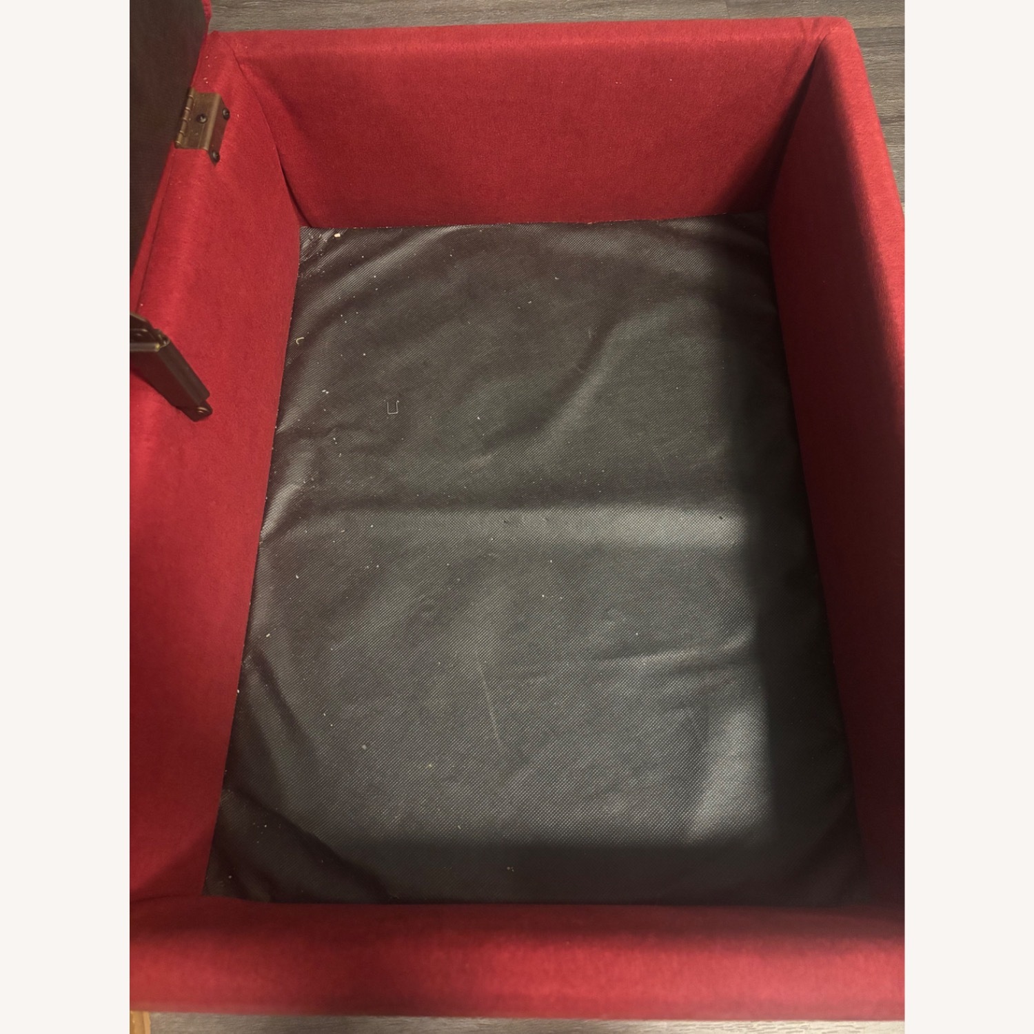 Red Storage Ottoman - image-5