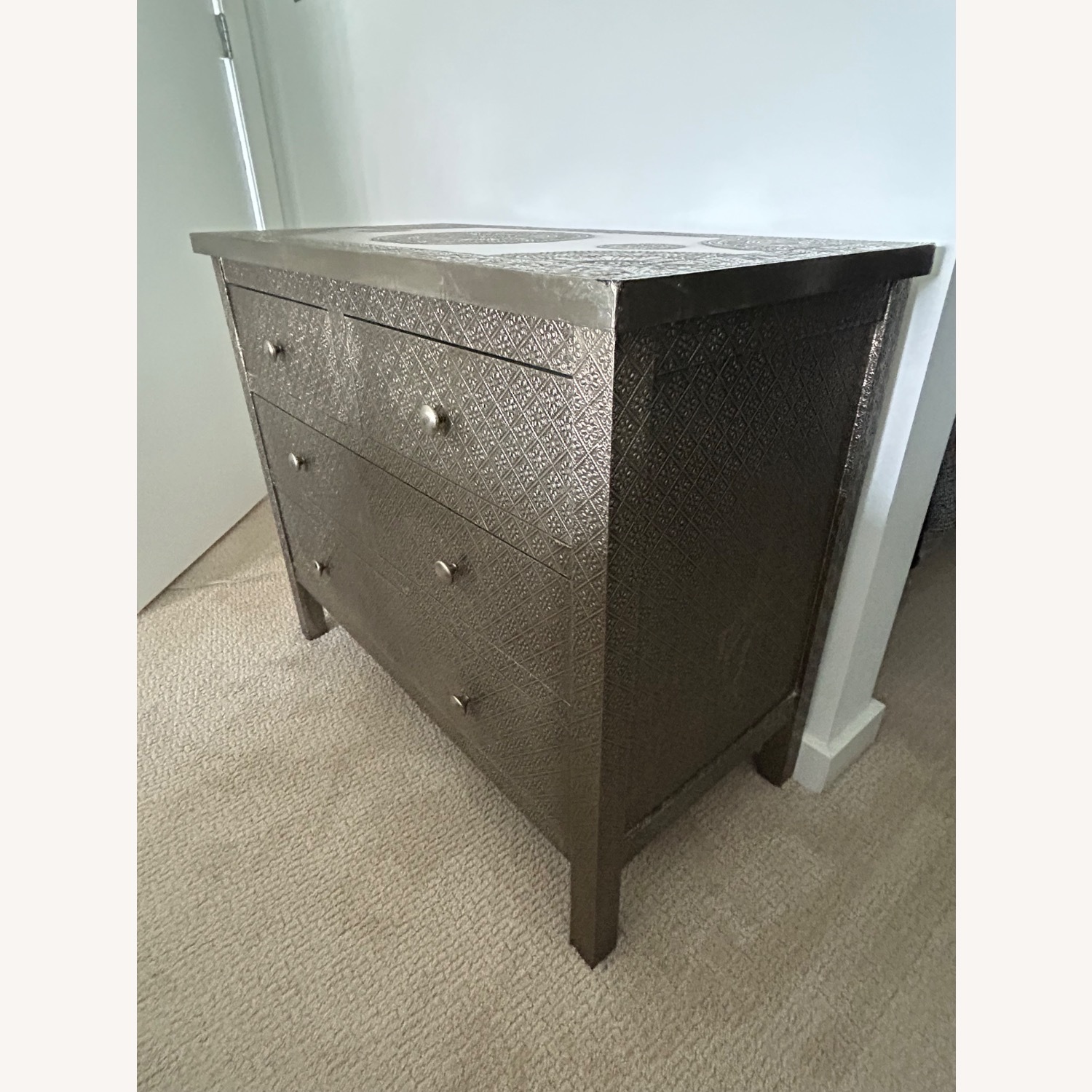 World Market Kiran Embossed Metal Dresser - image-3