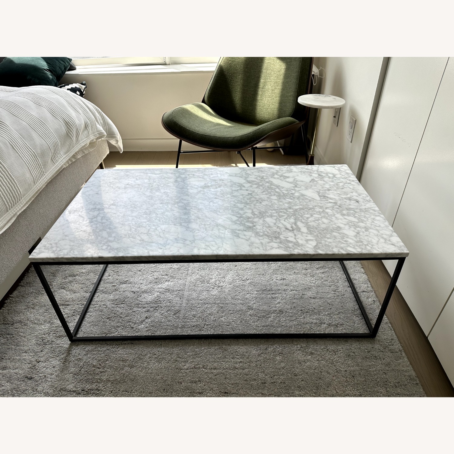 West Elm Streamline Marble Coffee Table - image-3