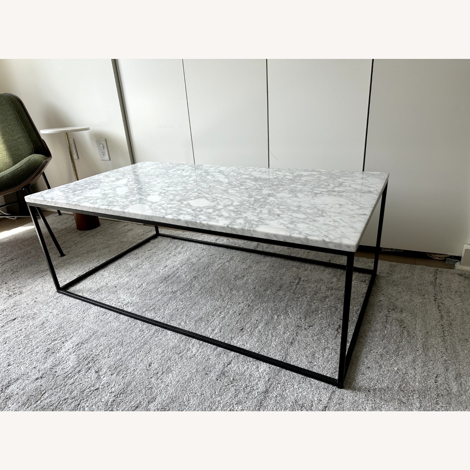 West Elm Streamline Marble Coffee Table - image-1