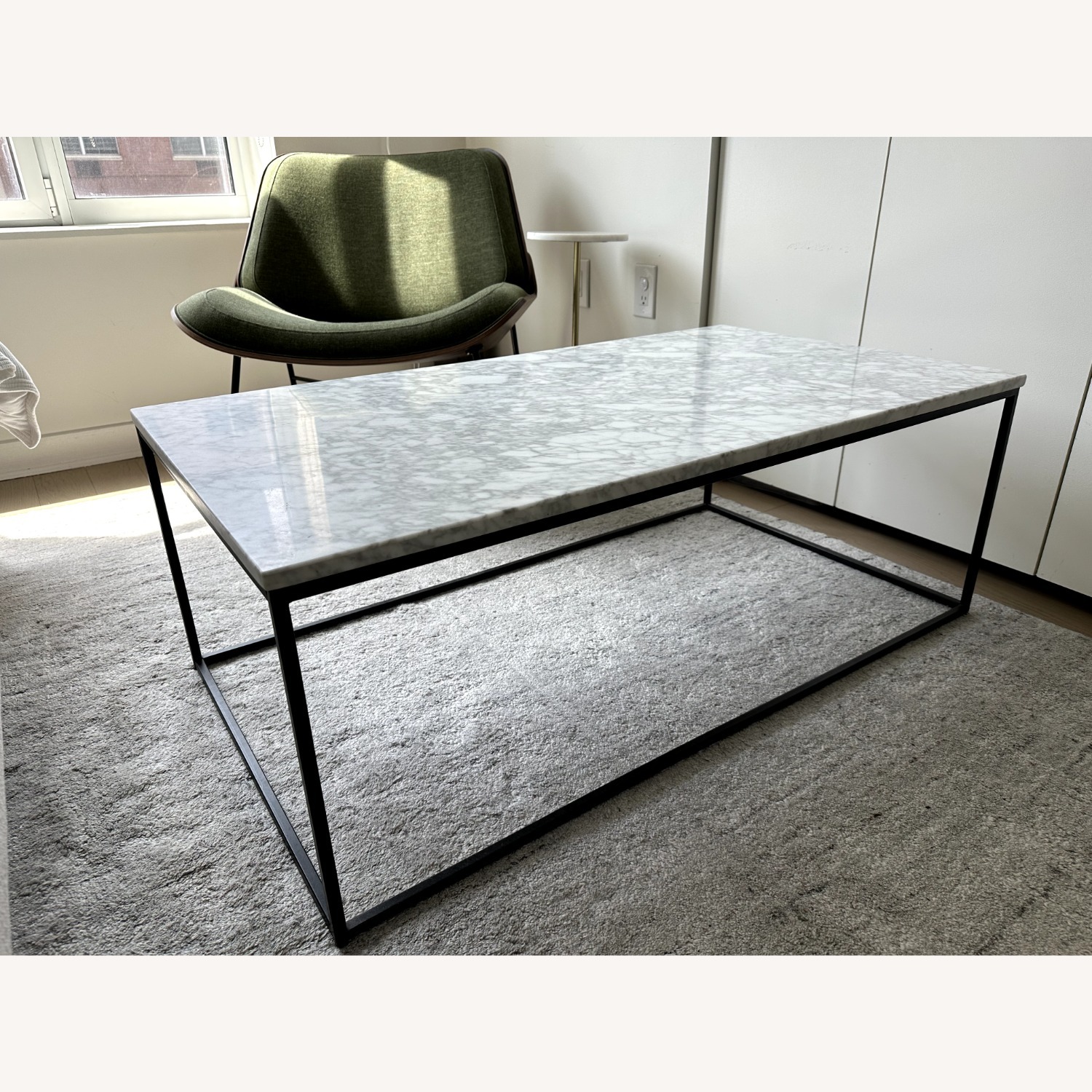 West Elm Streamline Marble Coffee Table - image-2