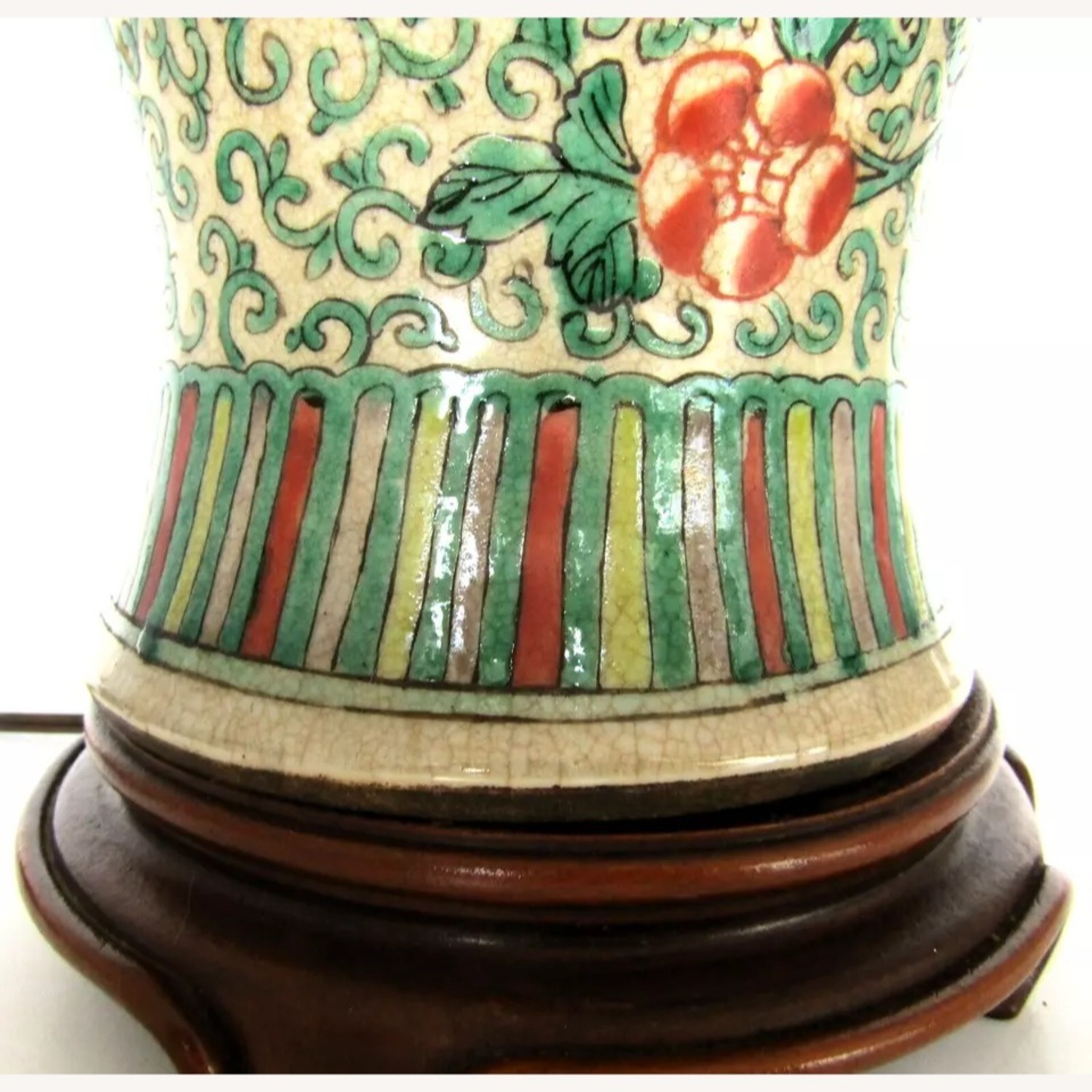 Chinese Ming Dynasty Famille Verte Phoenix Lamps - image-16