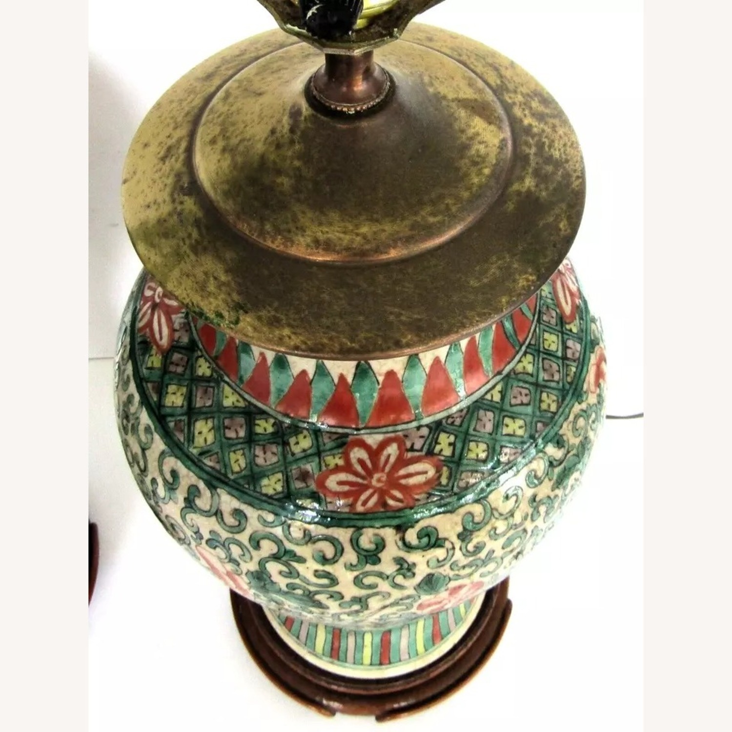 Chinese Ming Dynasty Famille Verte Phoenix Lamps - image-3