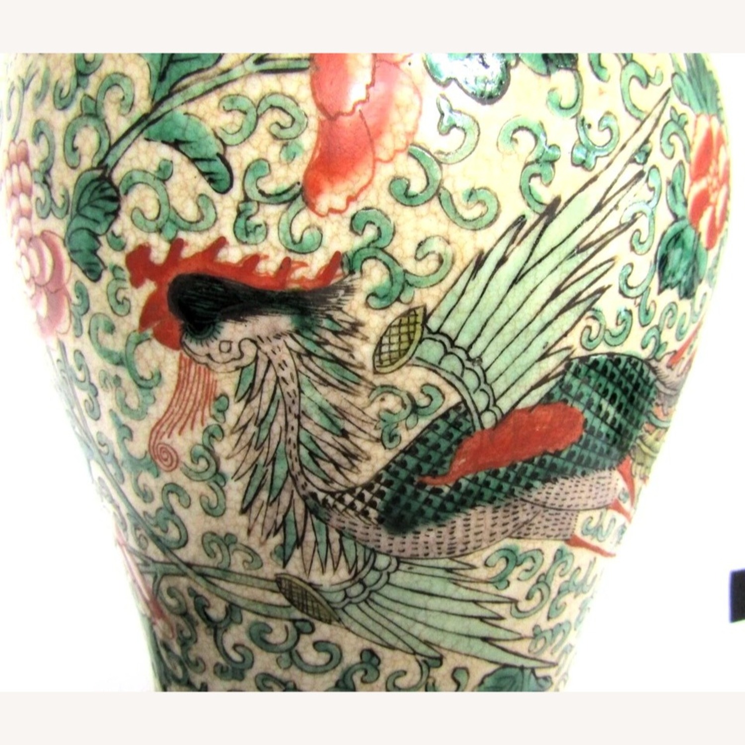 Chinese Ming Dynasty Famille Verte Phoenix Lamps - image-6