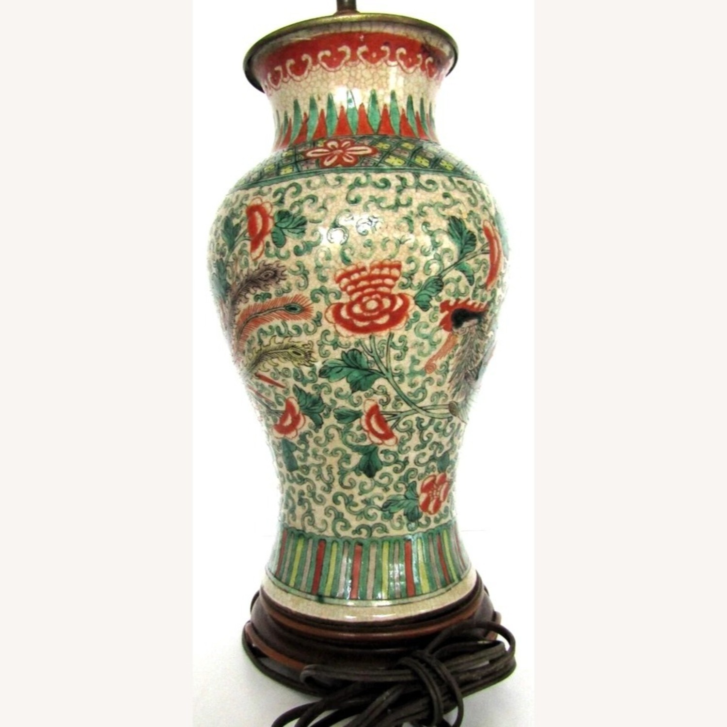 Chinese Ming Dynasty Famille Verte Phoenix Lamps - image-13
