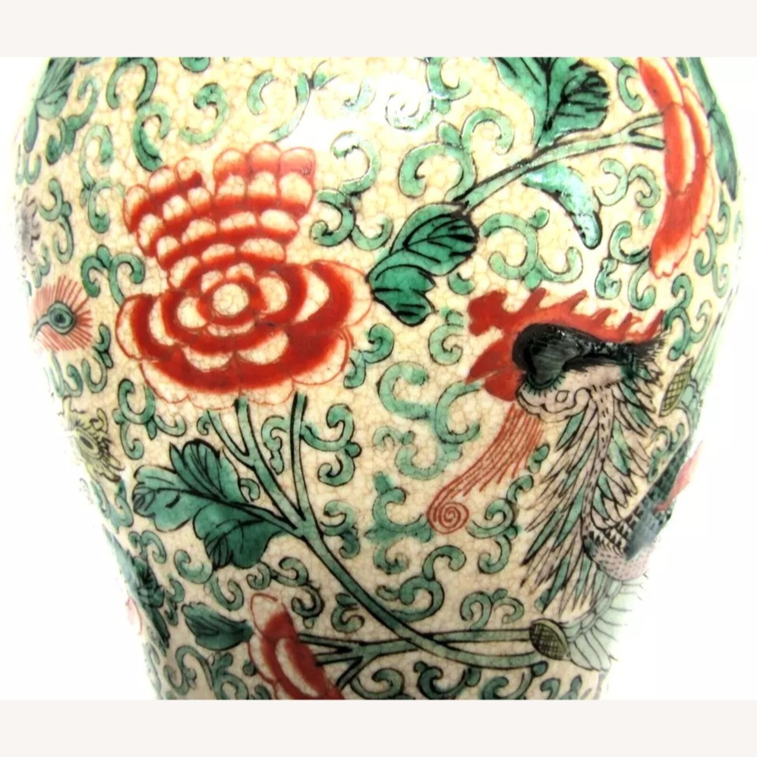 Chinese Ming Dynasty Famille Verte Phoenix Lamps - image-17