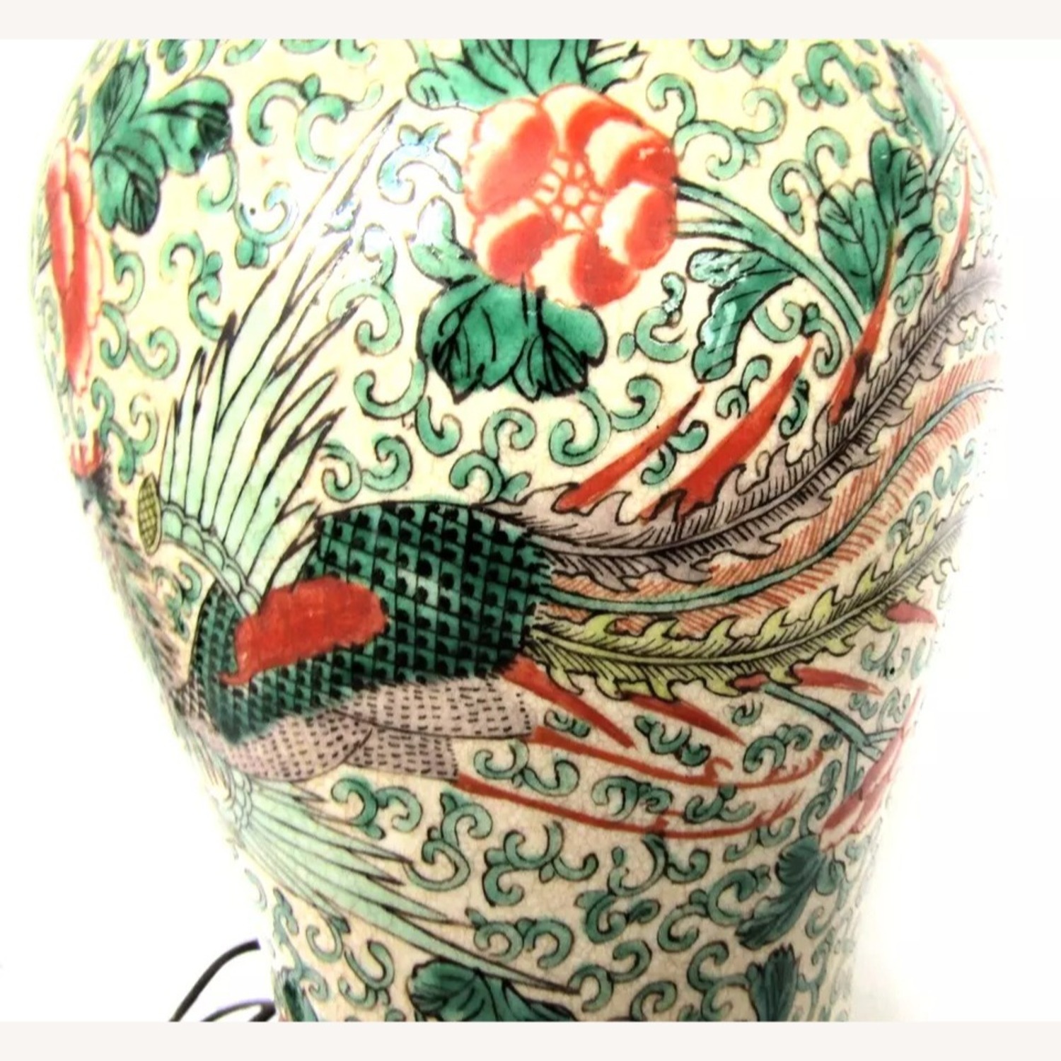 Chinese Ming Dynasty Famille Verte Phoenix Lamps - image-7