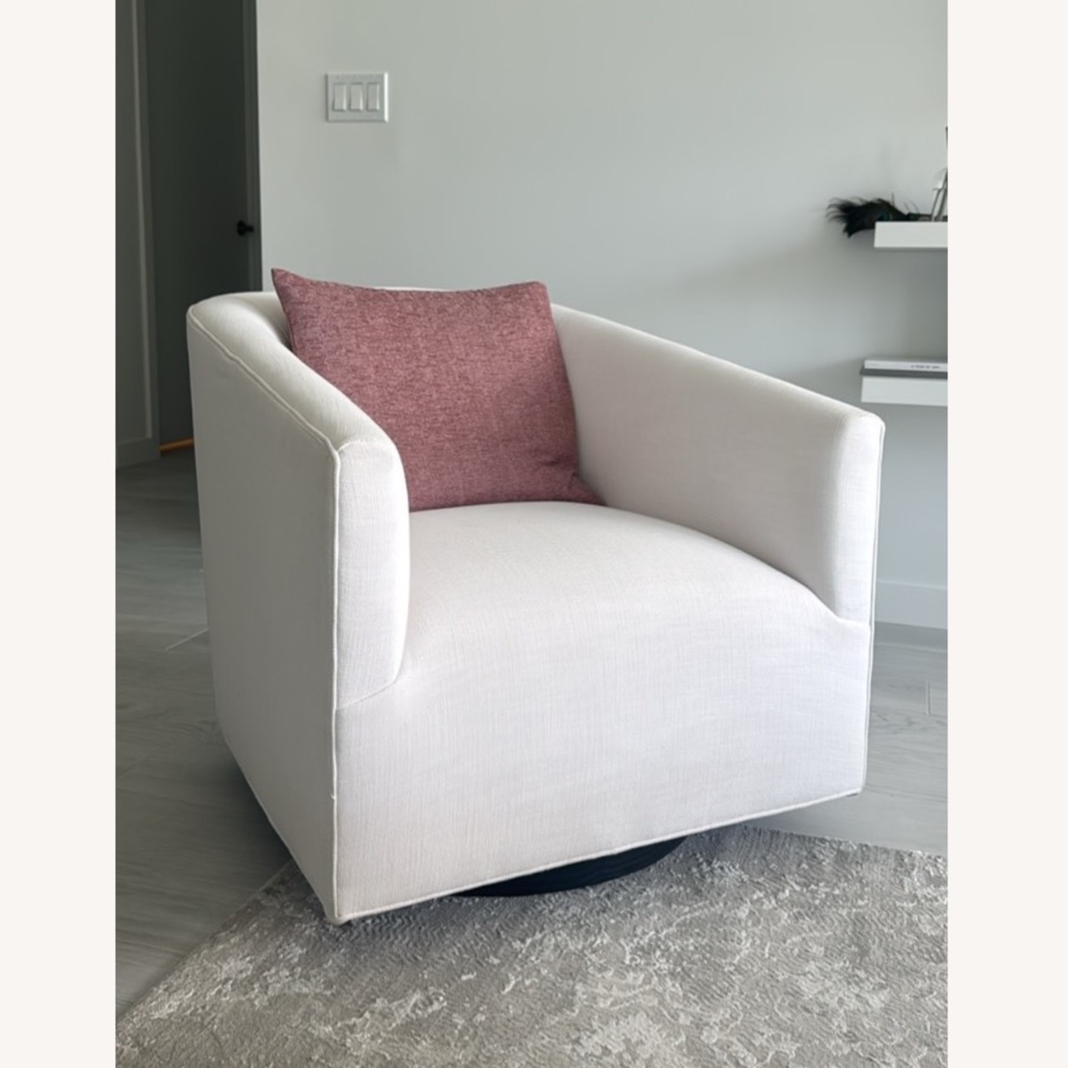 Restoration Hardware 1950s Italian Shelter Arm Swivel Chair - image-3