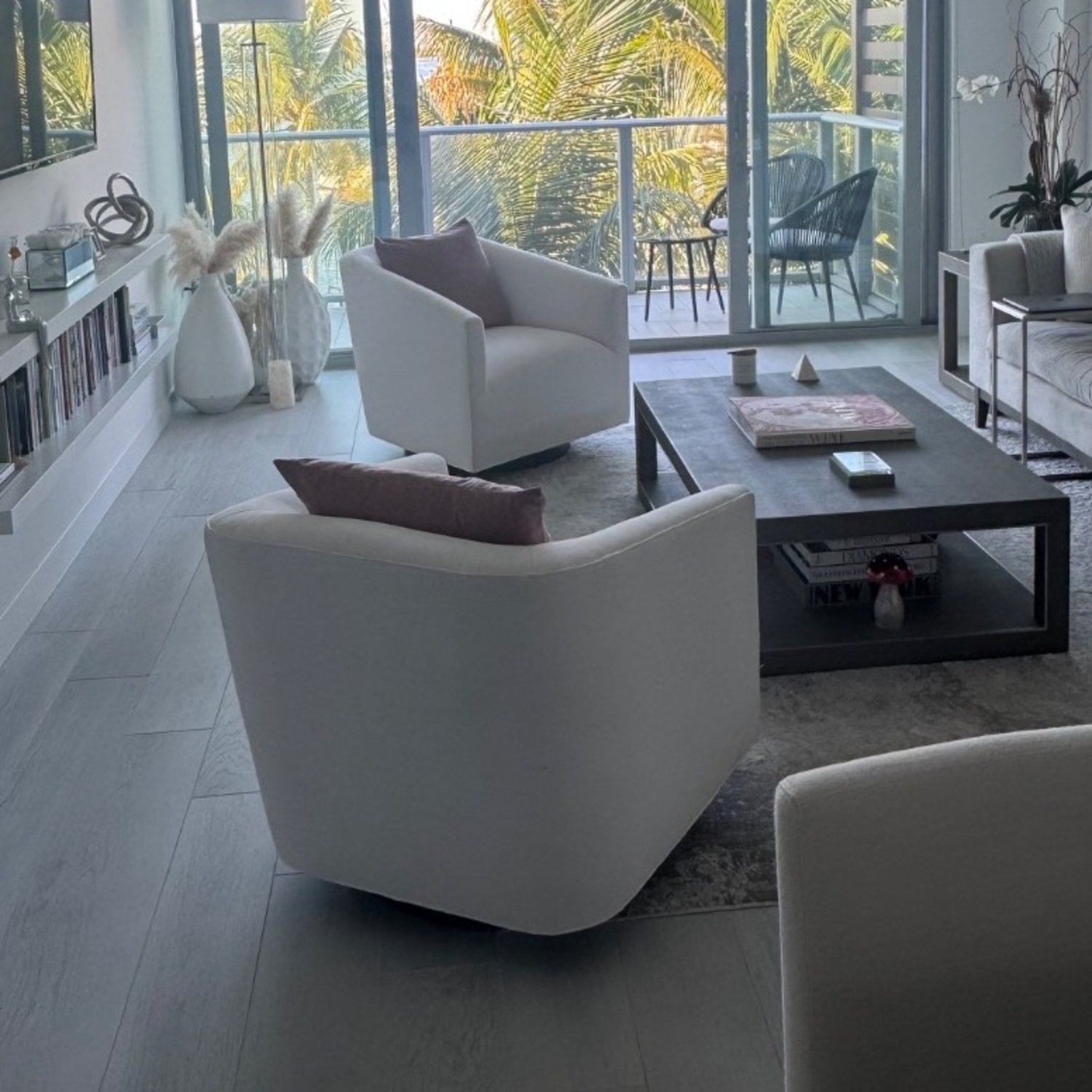 Restoration Hardware 1950s Italian Shelter Arm Swivel Chair - image-4