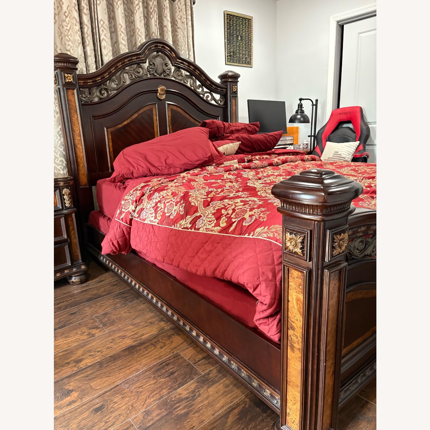 Bob’s Discount Furniture Queen Size Wooden Bed - image-6