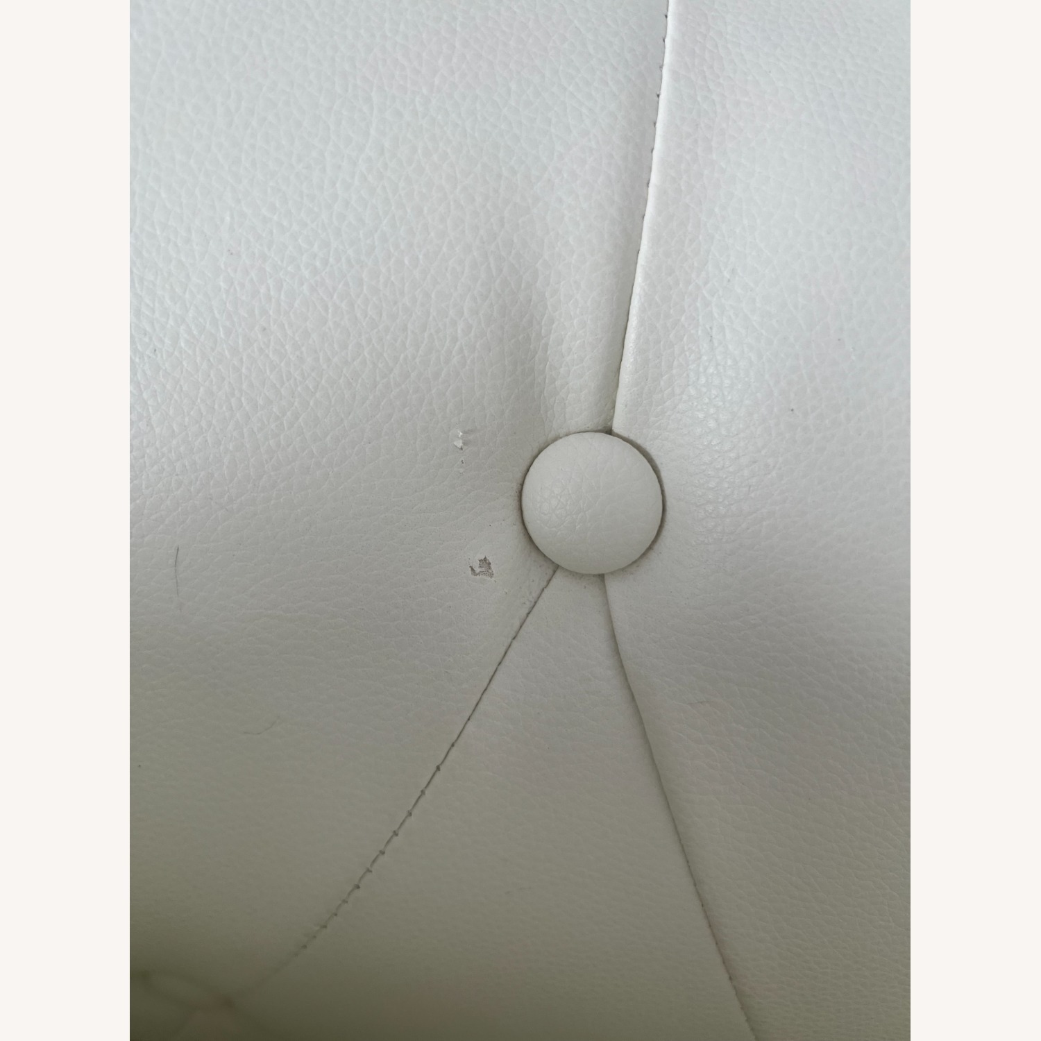 Wayfair White Leather Studded Couch - image-3