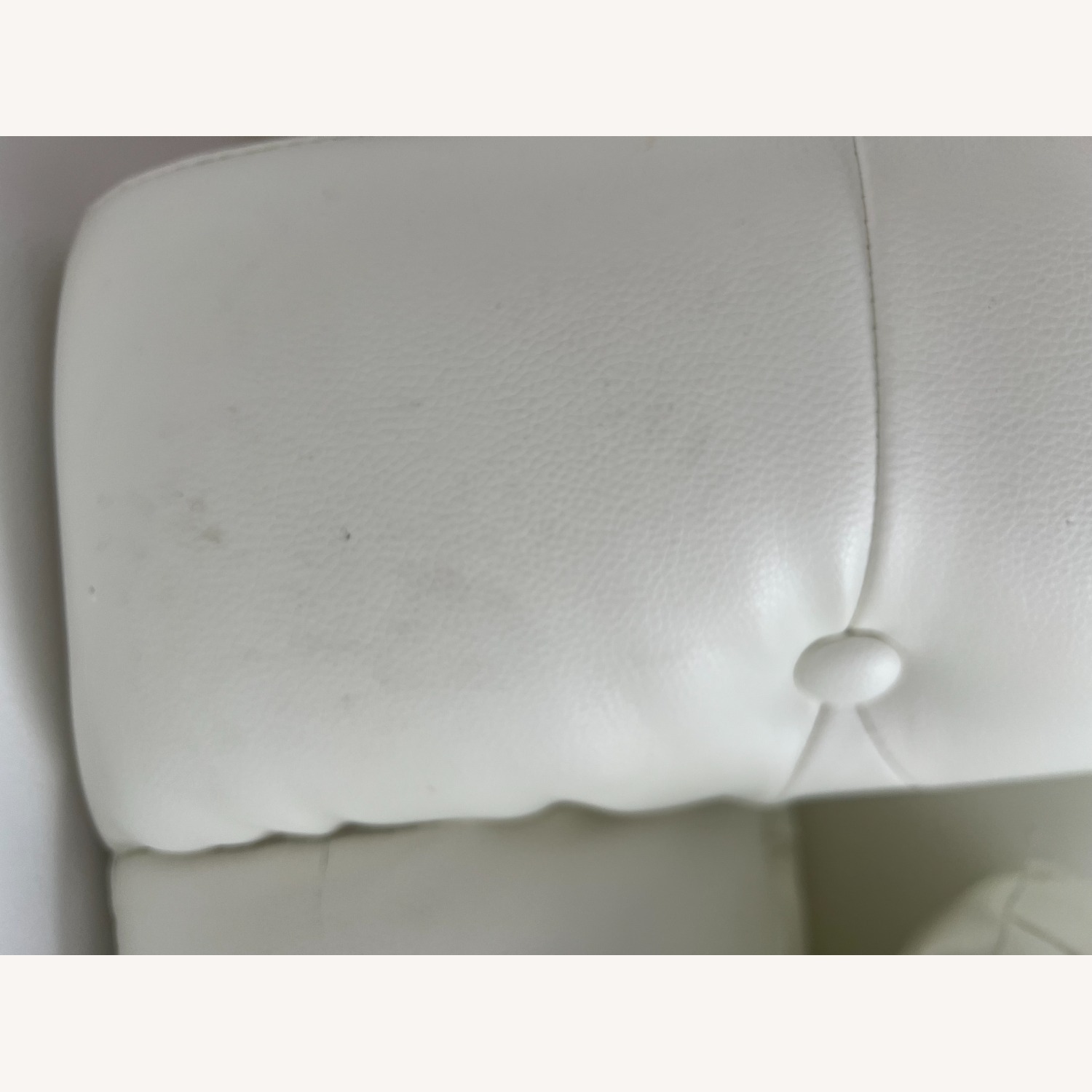 Wayfair White Leather Studded Couch - image-2