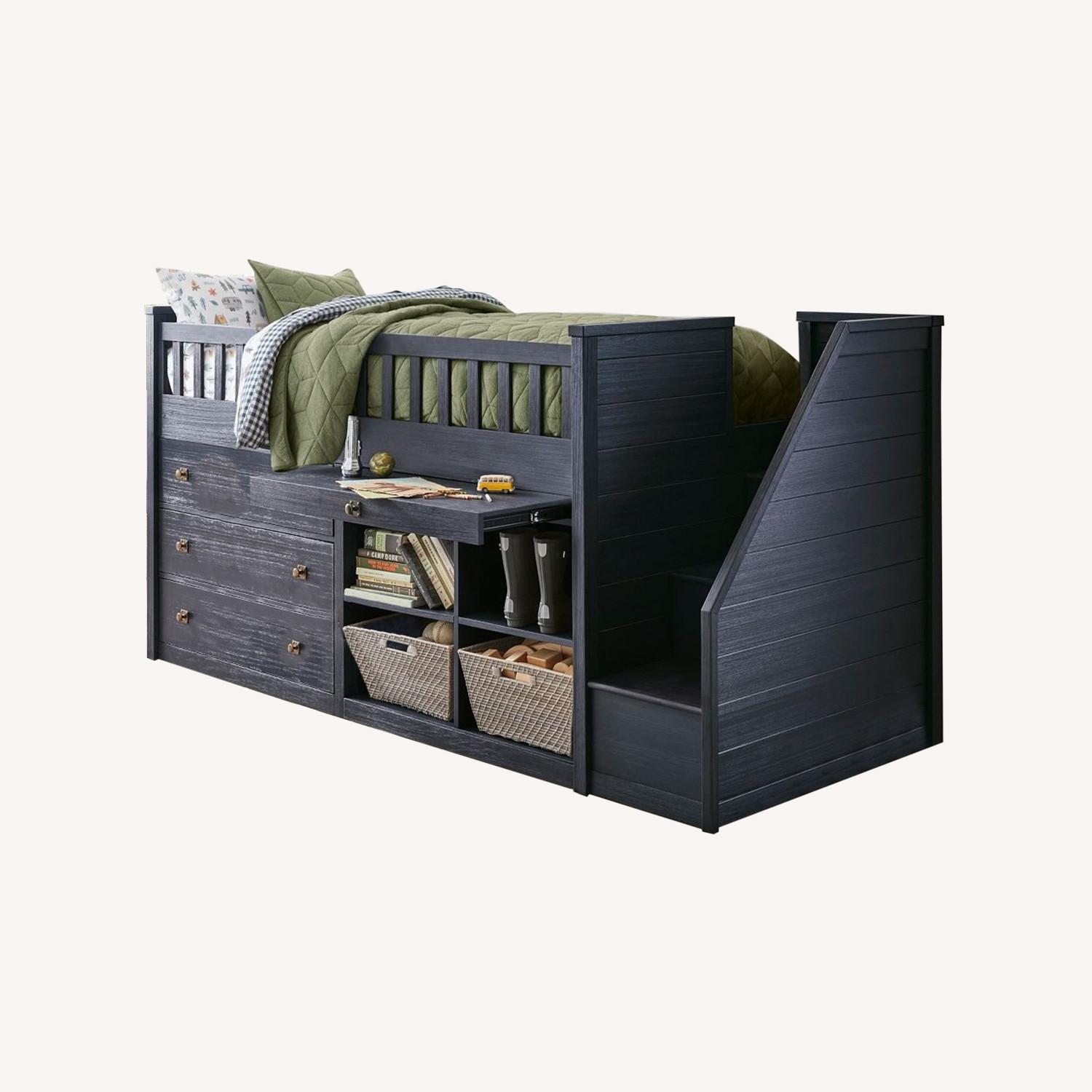 Pottery Barn Step Up Captain's Bed Navy Blue - image-0