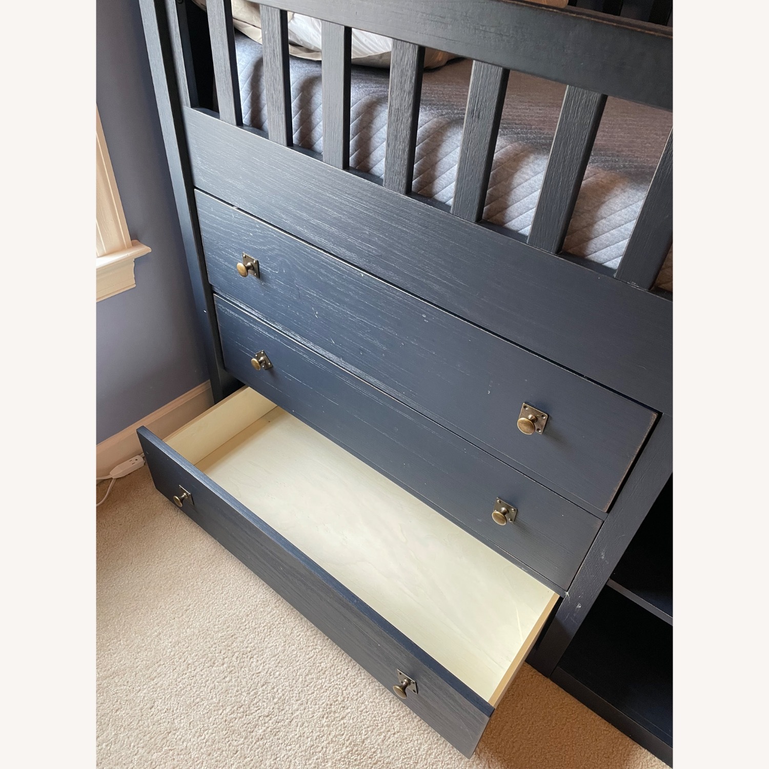 Pottery Barn Step Up Captain's Bed Navy Blue - image-4