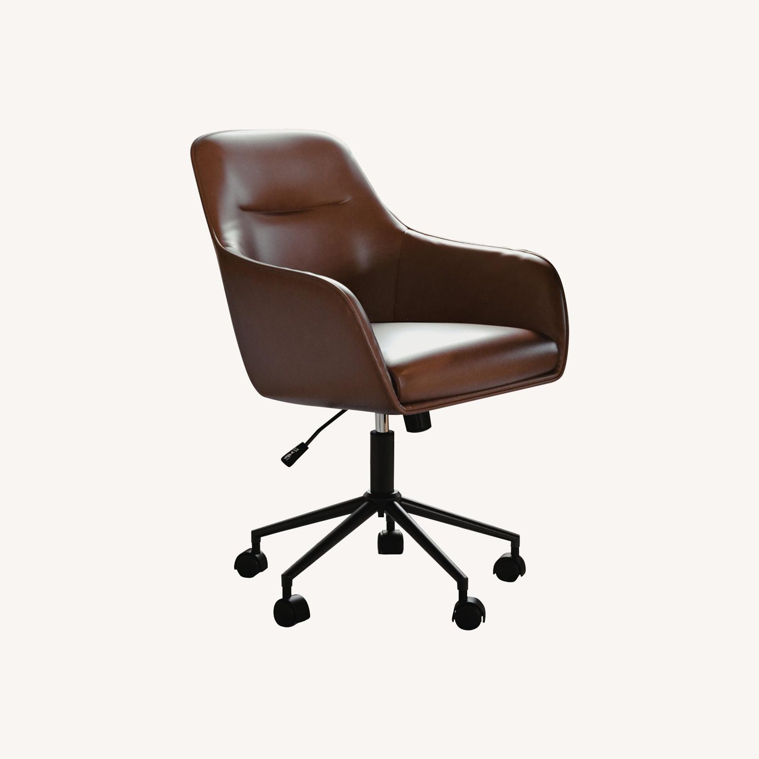 Martha Stewart Upholstered Swivel Office Chair - image-6