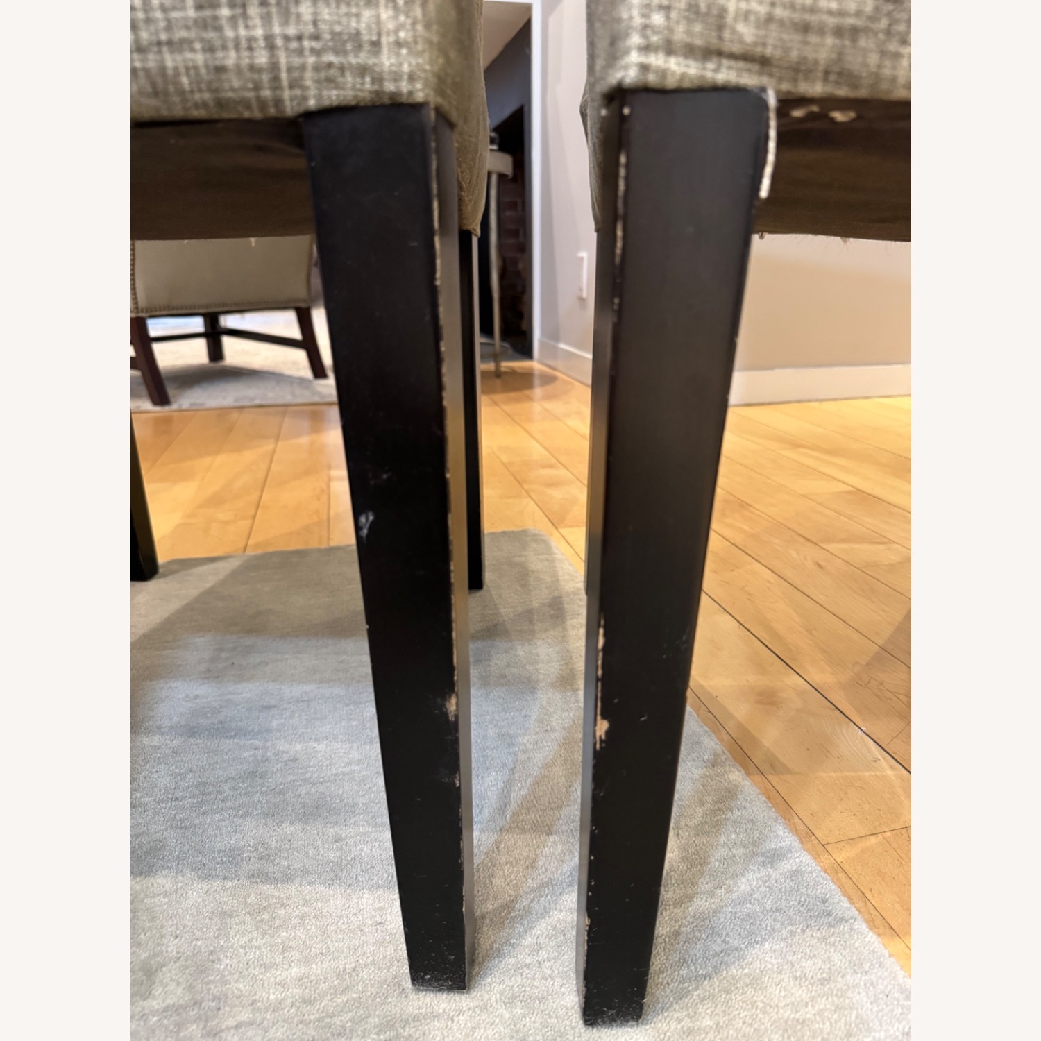 Six Crate & Barrel Upholstered Dining Chairs - image-4