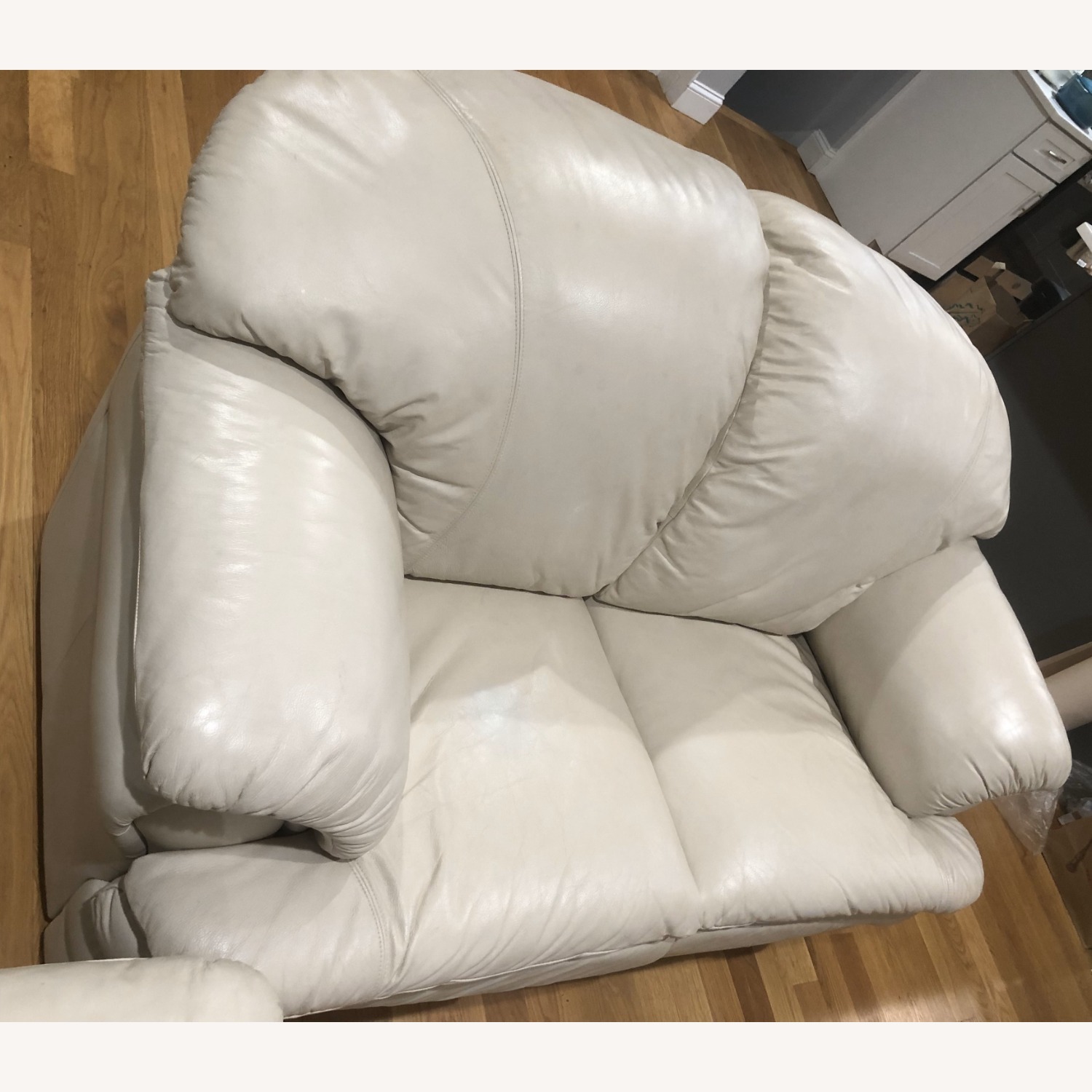 Italian Leather Loveseat - image-2