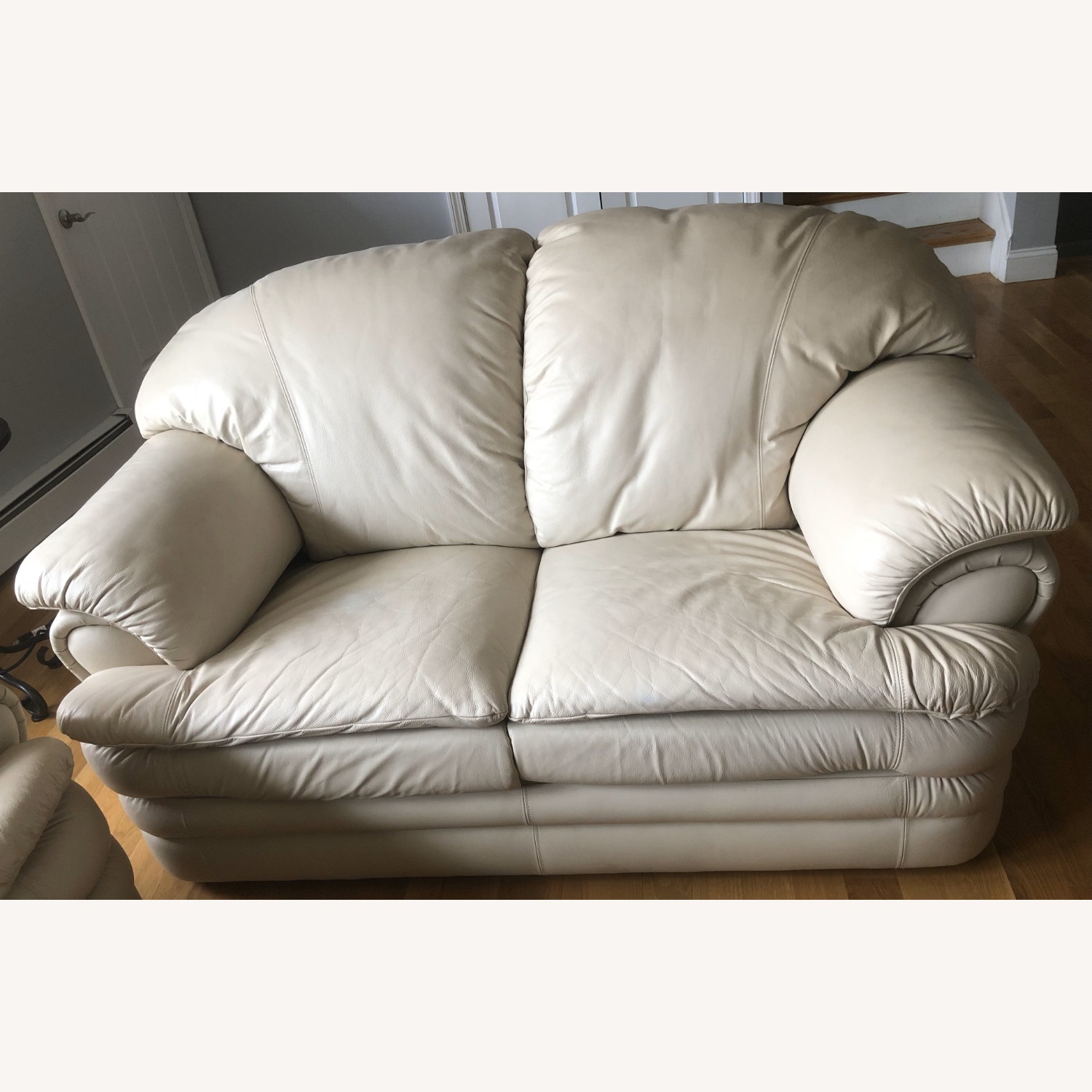 Italian Leather Loveseat - image-1