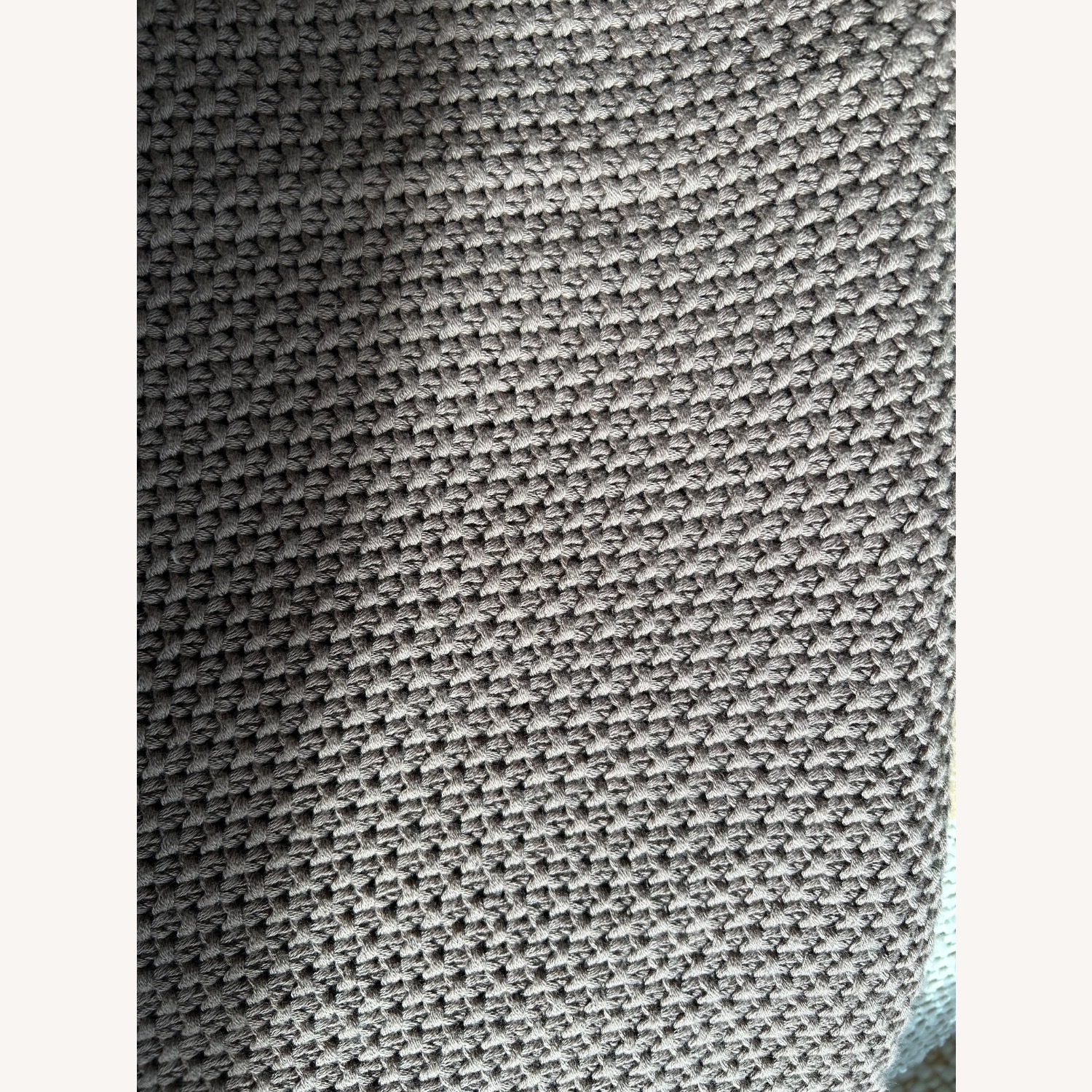 West Elm Cotton Knit Throw, Taupe - image-2