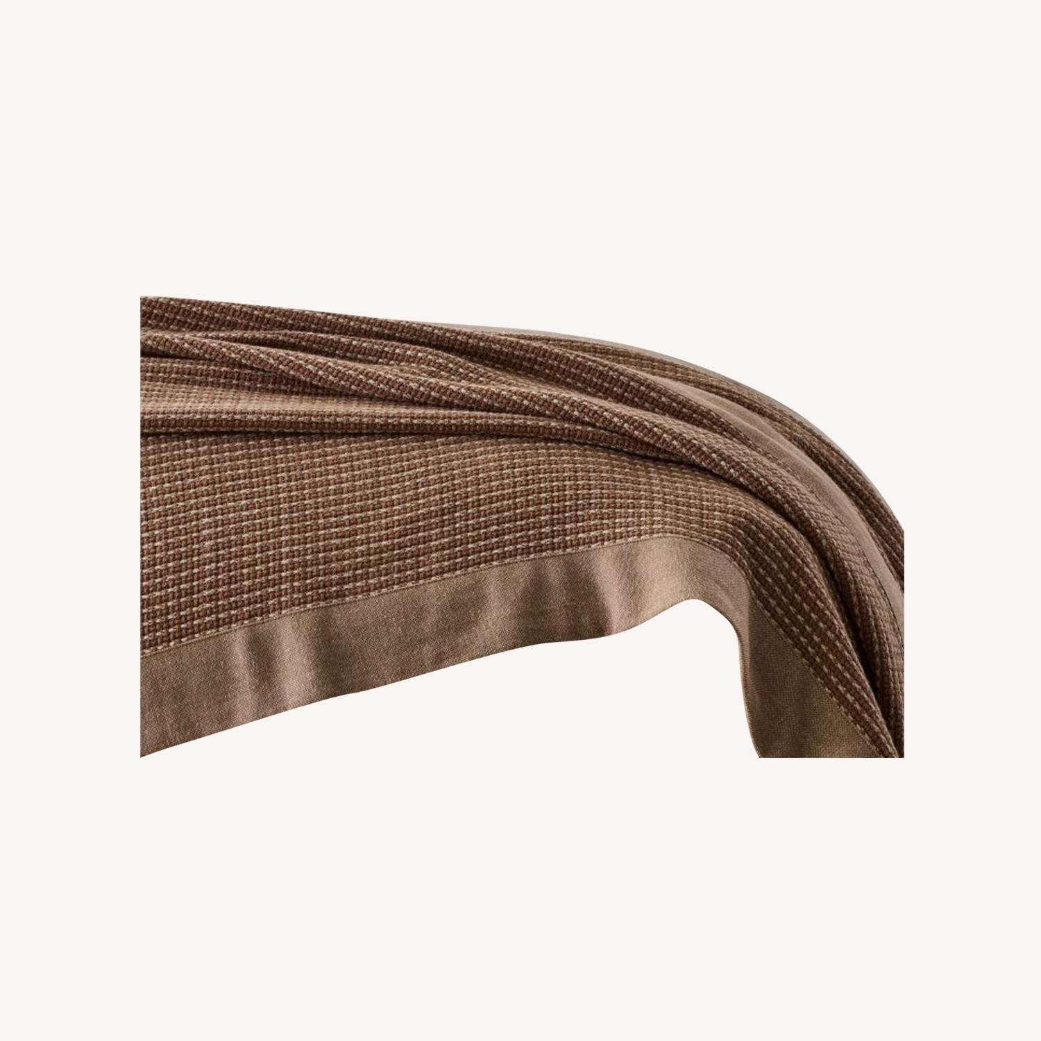 West Elm Two-Tone Cotton Linen Blanket - image-0