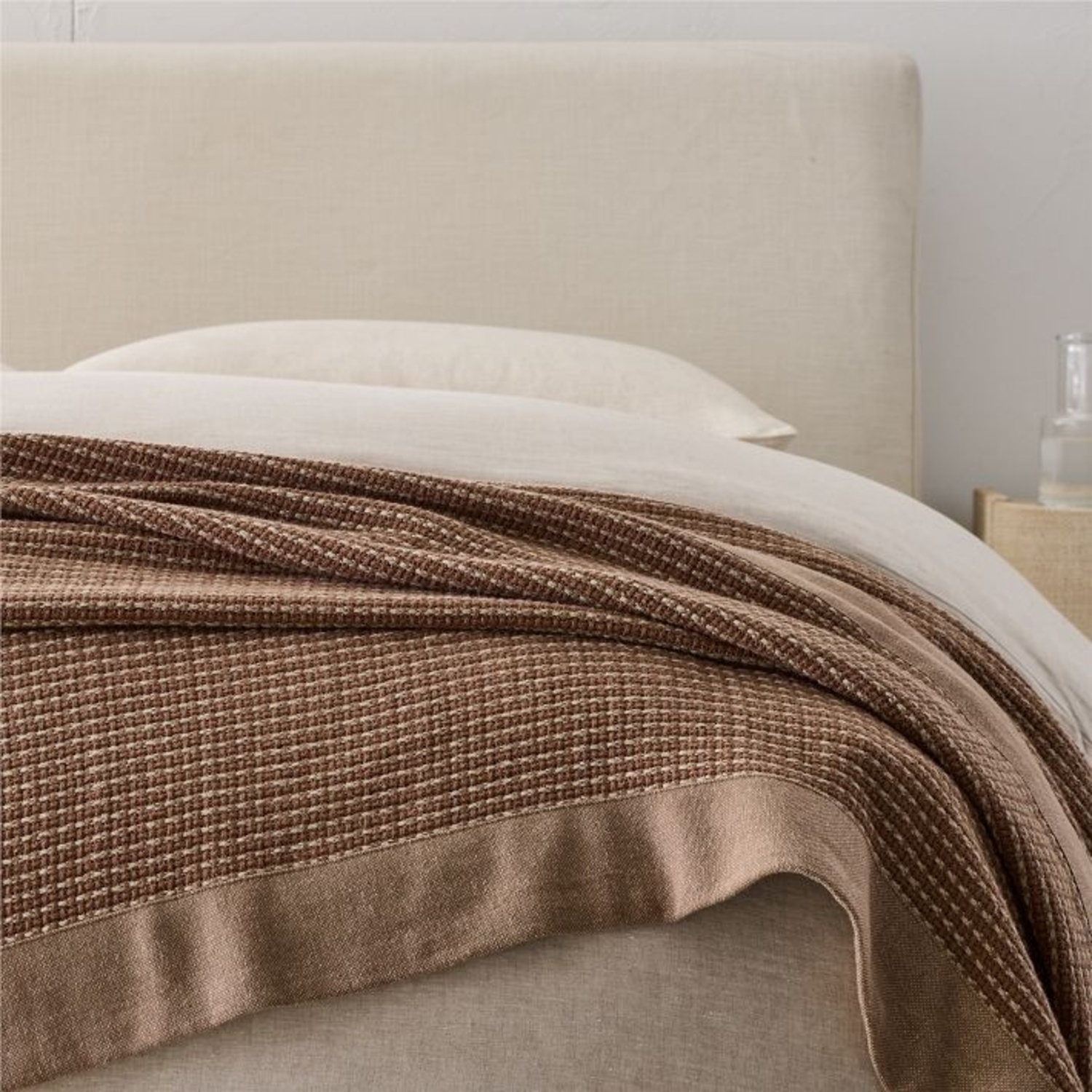 West Elm Two-Tone Cotton Linen Blanket - image-4