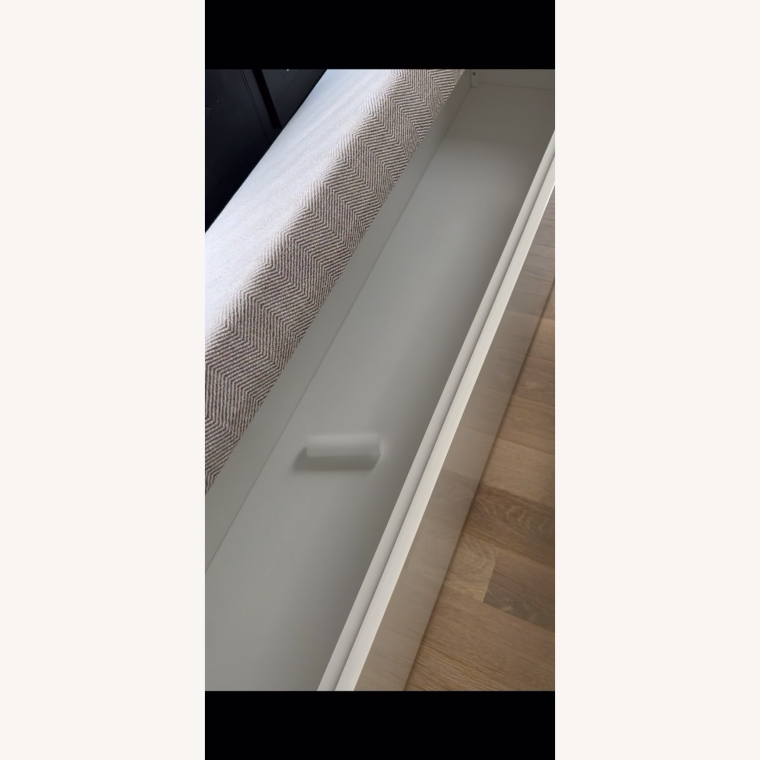 CB2 Large White Sand Storage Bench - image-2