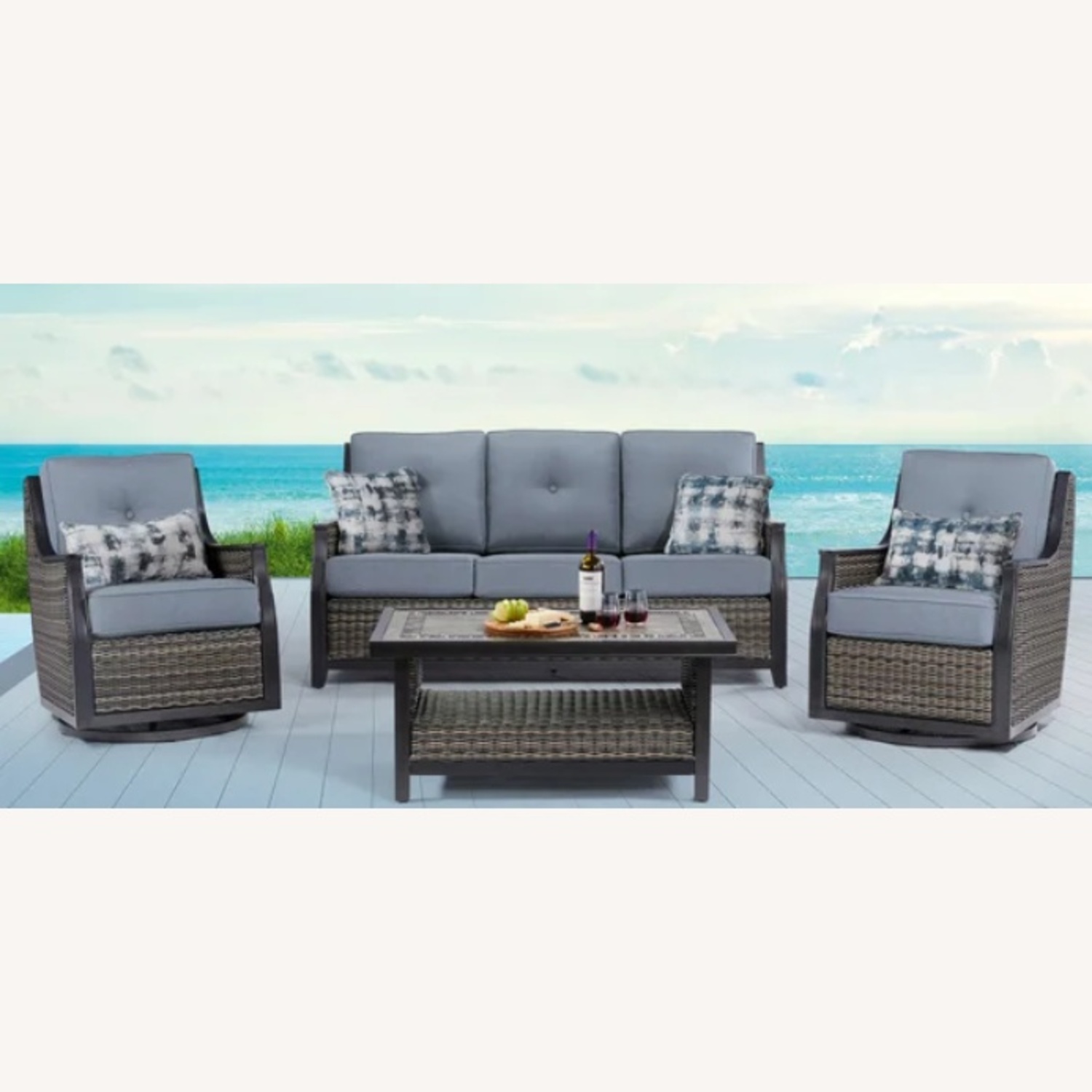 Agio Bridgeport 4 piece outdoor deep seating set - image-6