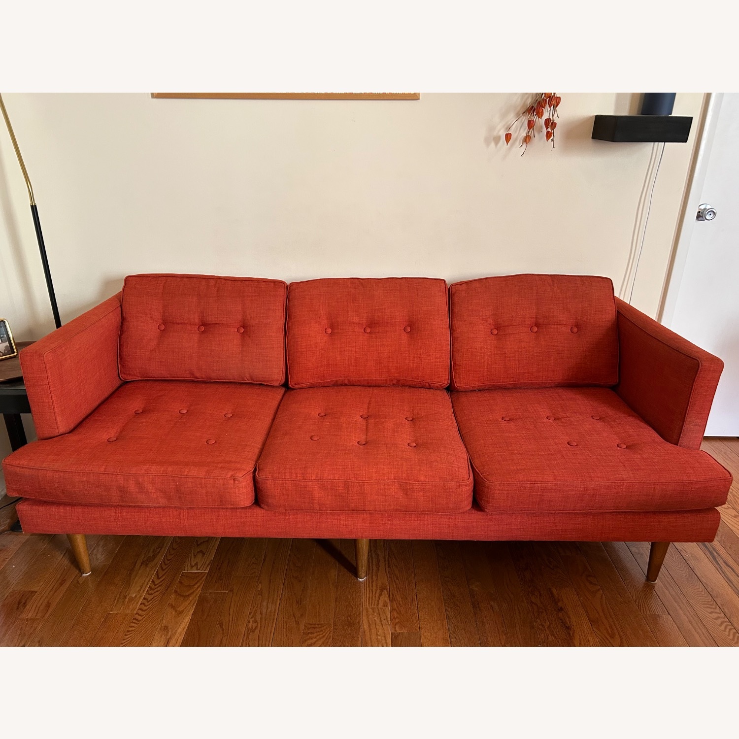 West Elm Orange Sofa - image-1