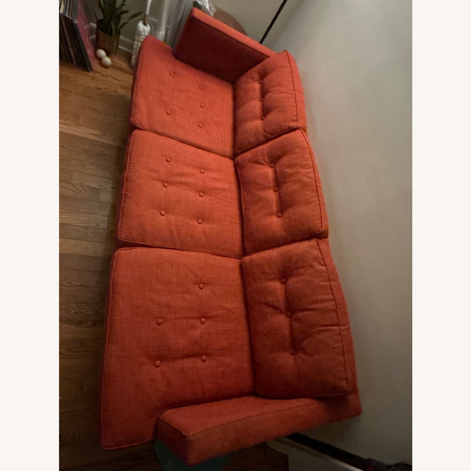 West Elm Orange Sofa - image-3
