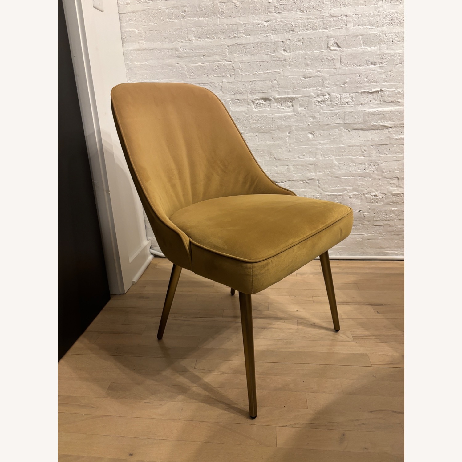 West Elm Mid-Century Upholstered Velvet Dining Chairs - image-3