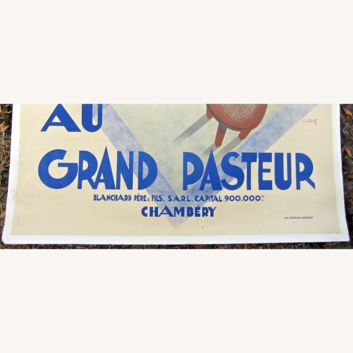 C. Villot Au Grand Pasteur French Art Deco Litho - image-2