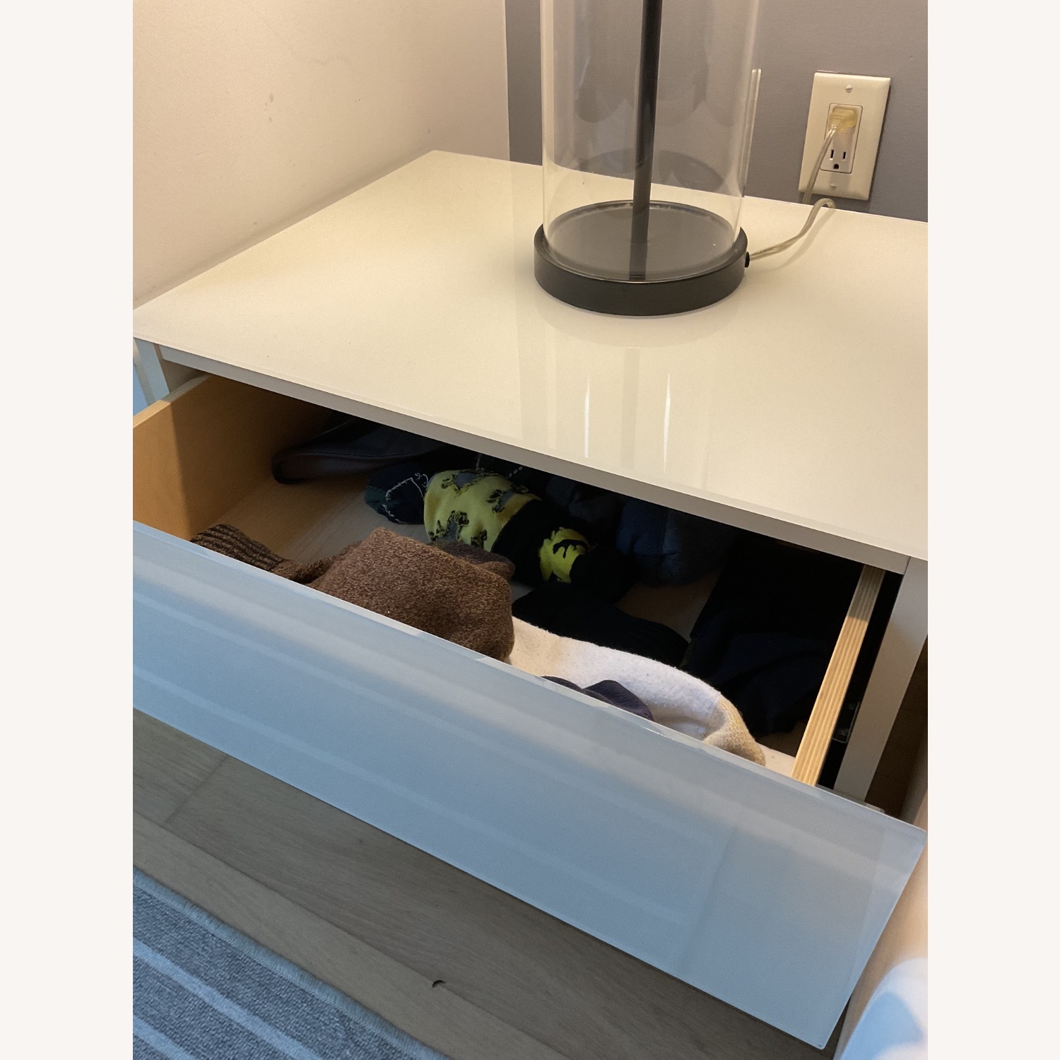 ItalModern Matching Bedside Tables 2 Drawers - image-3