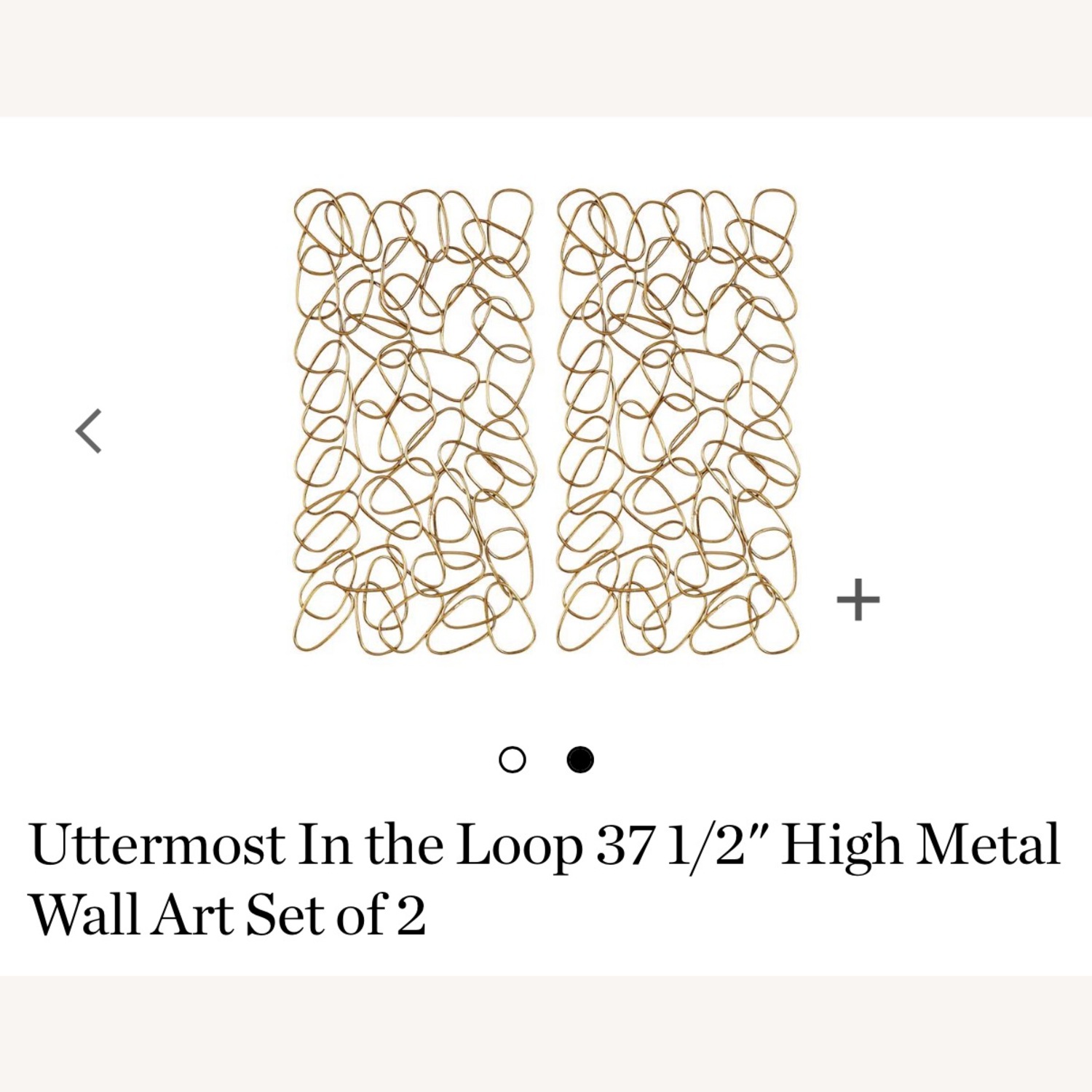 Uttermost Gold Metal Wall Art Set of 2 - image-4