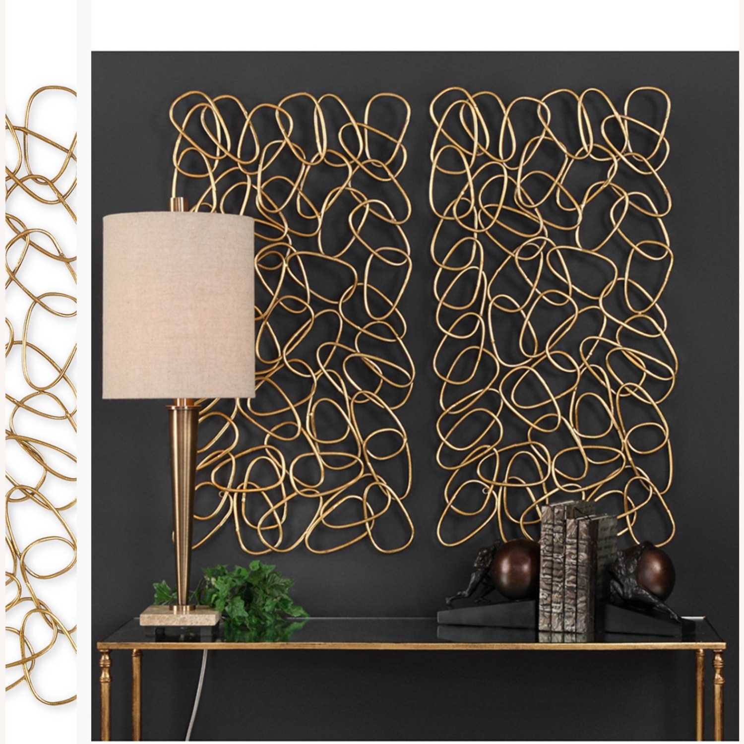 Uttermost Gold Metal Wall Art Set of 2 - image-1