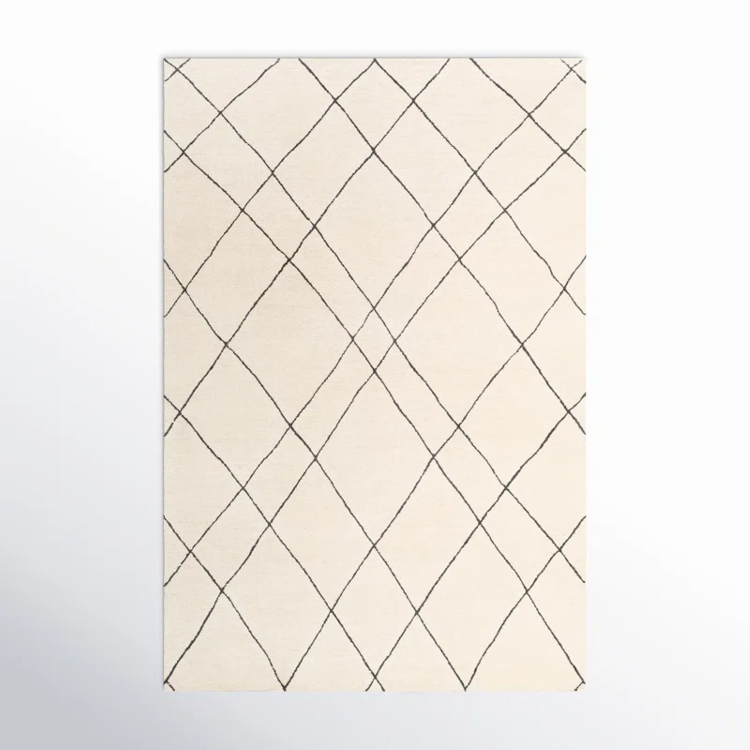 AllModern Seaton Wool Cream/Black Rug - image-4