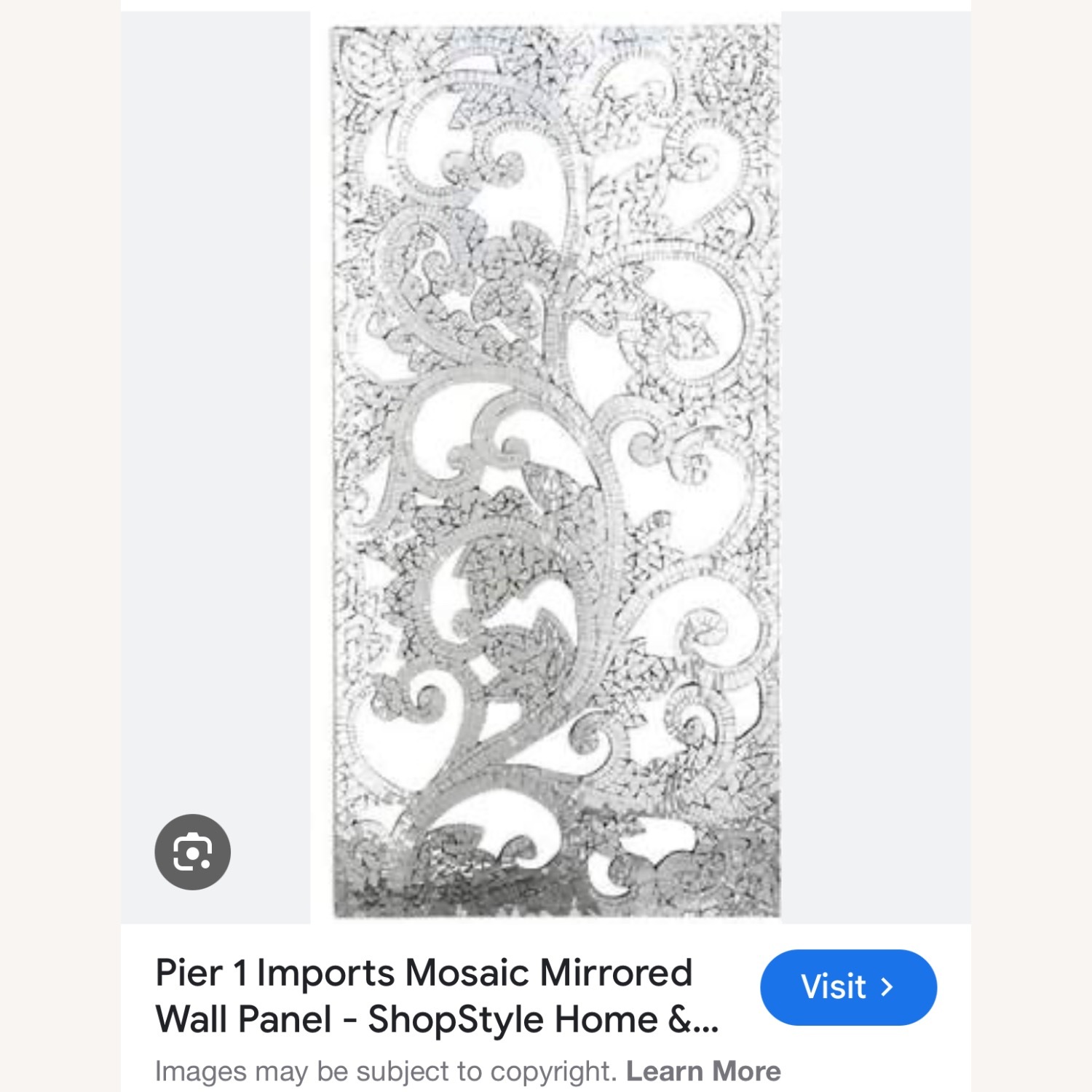 Pier 1 Imports Mosaic Mirror Wall Panel - image-1