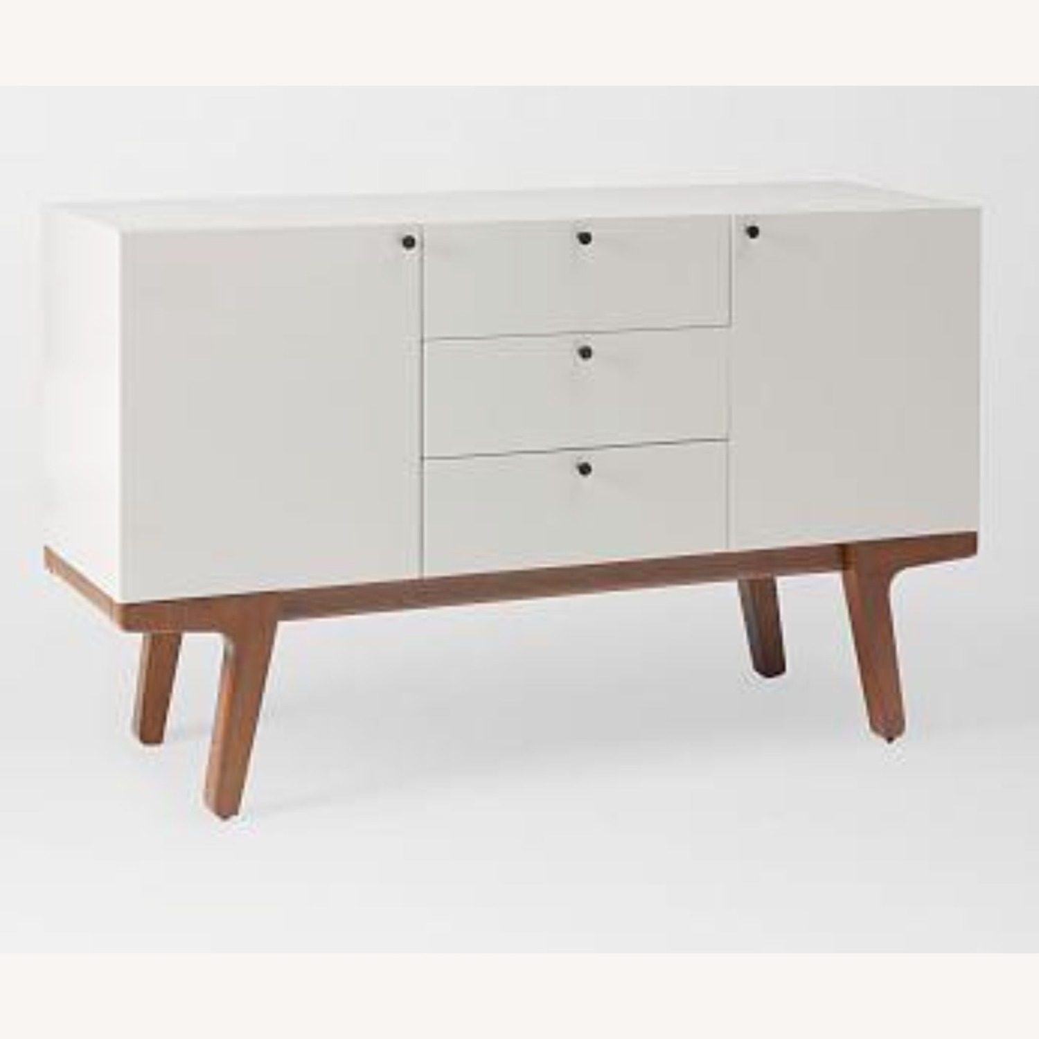 West Elm Modern 53" Buffet Media Console White Lacquer - image-2