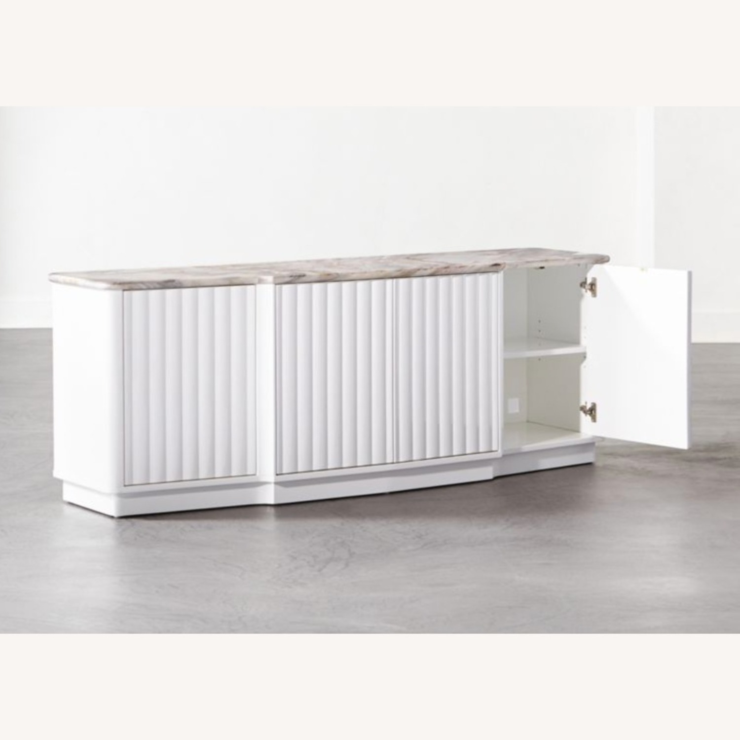 CB2 Earl Marble Media Credenza - image-2