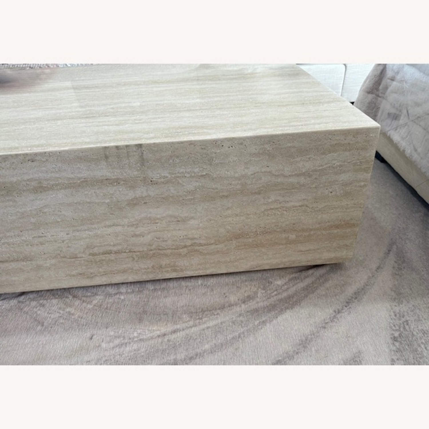 Travertine Plinth Coffee Table - image-2