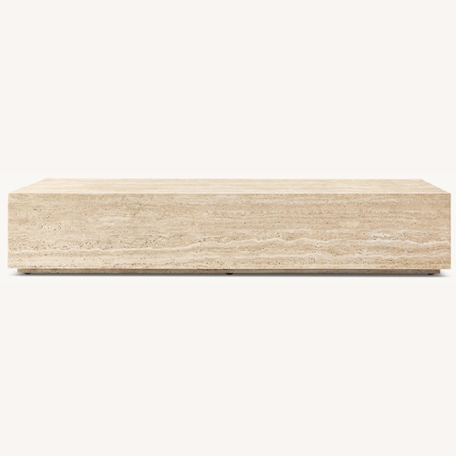 Used Travertine Plinth Coffee Table for sale on AptDeco