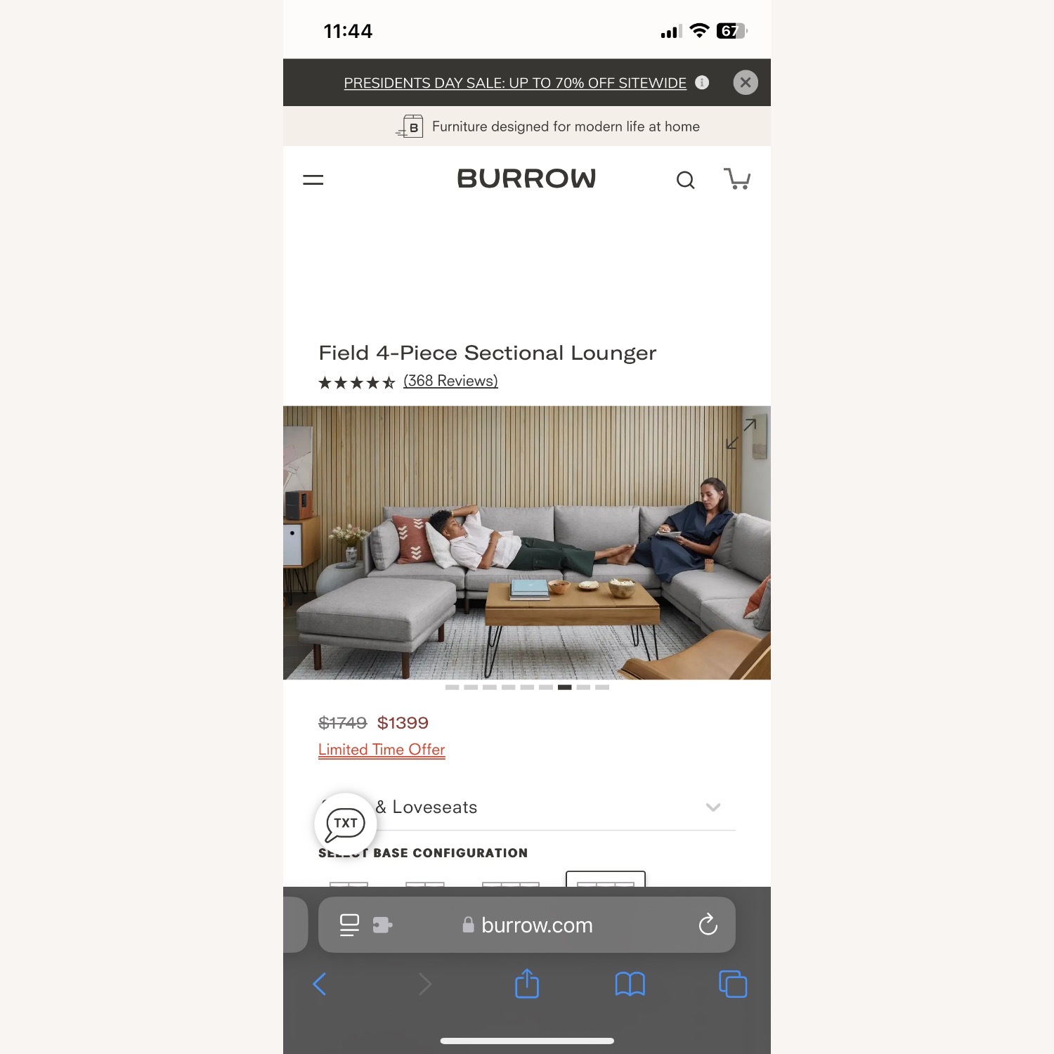 Burrow Field 3-Seater Sofa - image-5