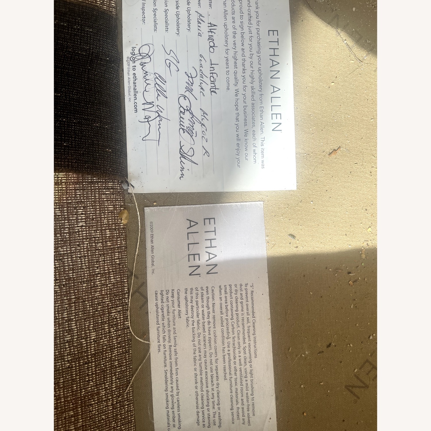 Ethan Allen Couch w Custom Fabric - image-4