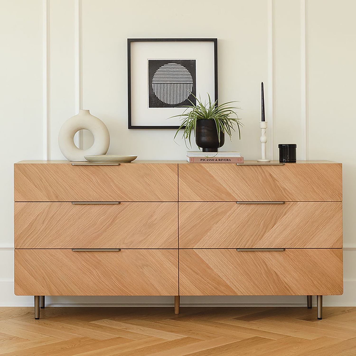 Article Nera Oak 6 Drawer Dresser - image-1