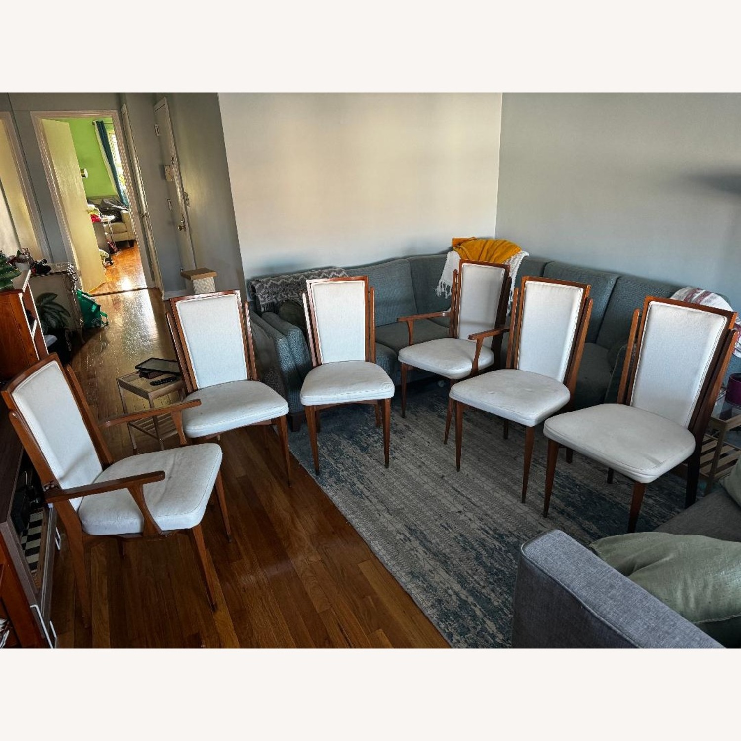 1960s Italian Walnut Dining Chairs - image-1