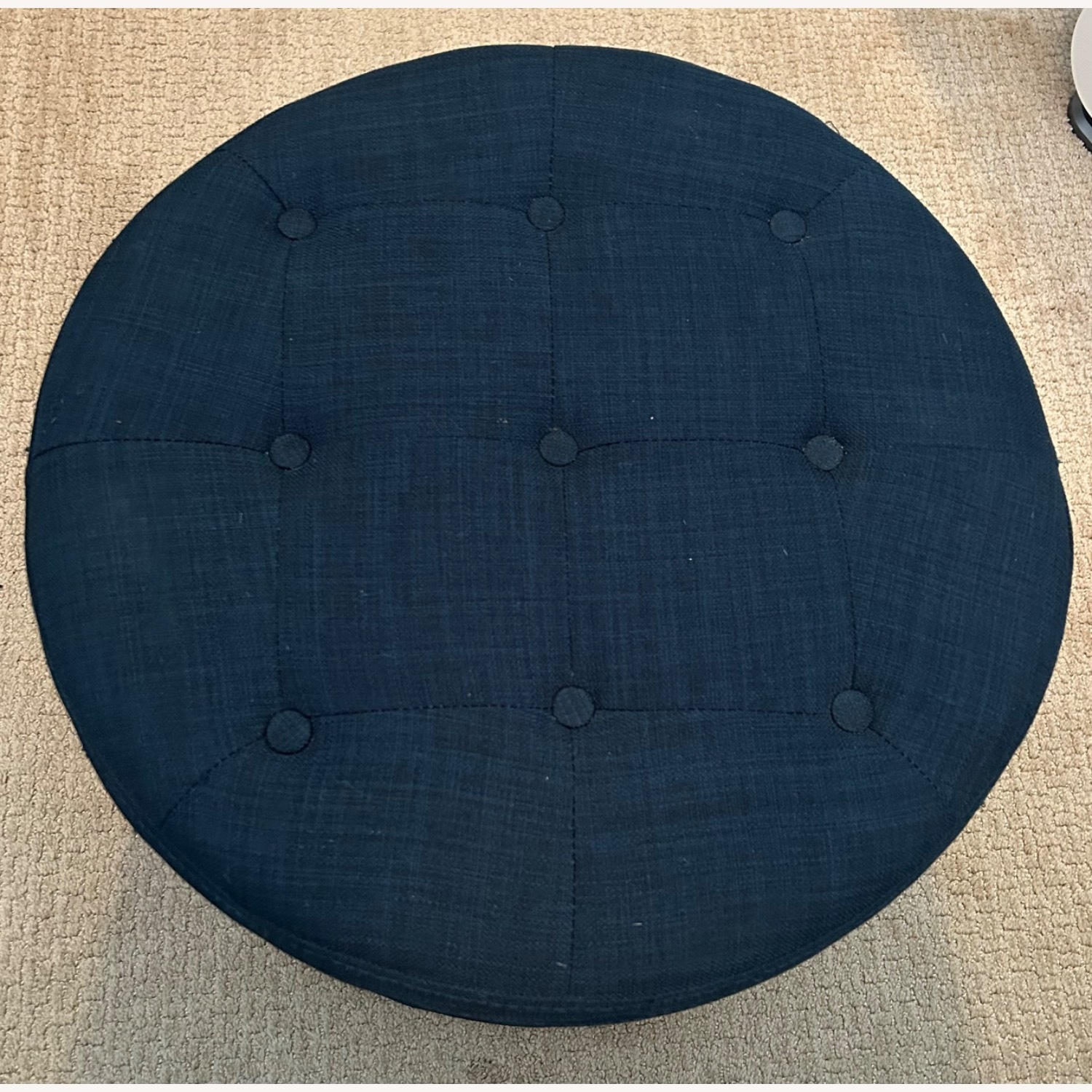 Blue Storage Ottoman - image-3