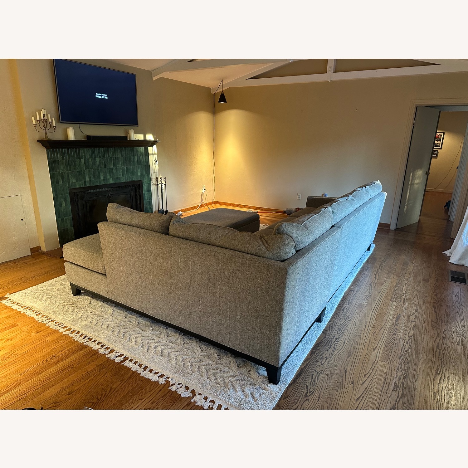 Large Sectional Couch with Ottoman - image-3