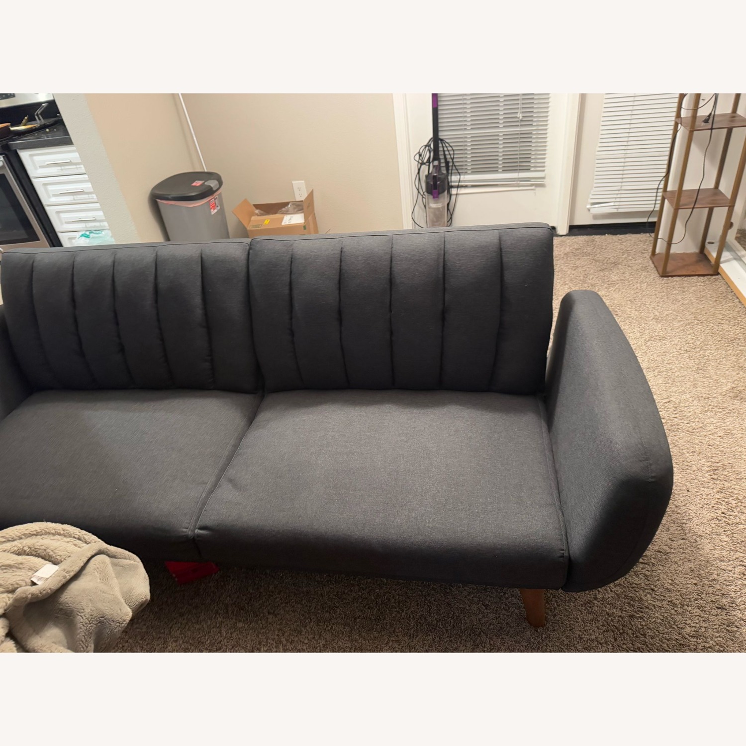 Novogratz Brittany Sofa Futon Dark Gray - image-3