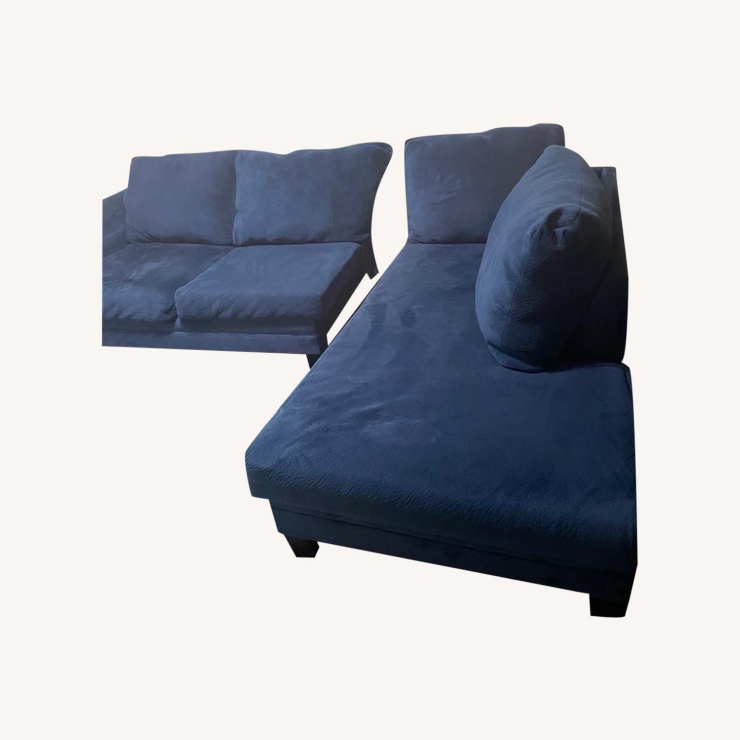 Blue Sectional Sofa - image-0