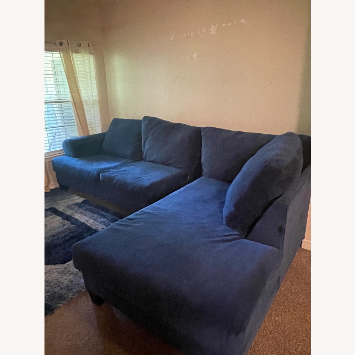 Blue Sectional Sofa - image-2